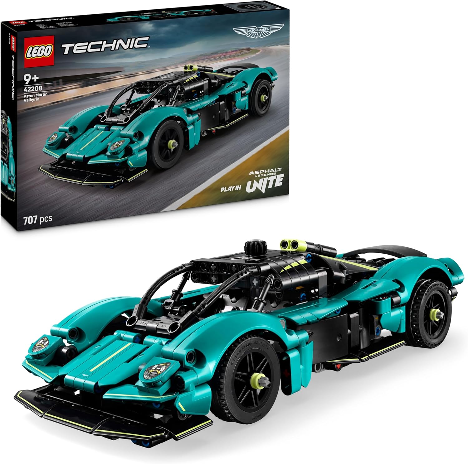 LEGO® Technic 42208 Aston Martin Valkyrie LEGO® Technic 42208 Aston Martin Valkyrie – Verpackung, Zubehör und Details sichtbar