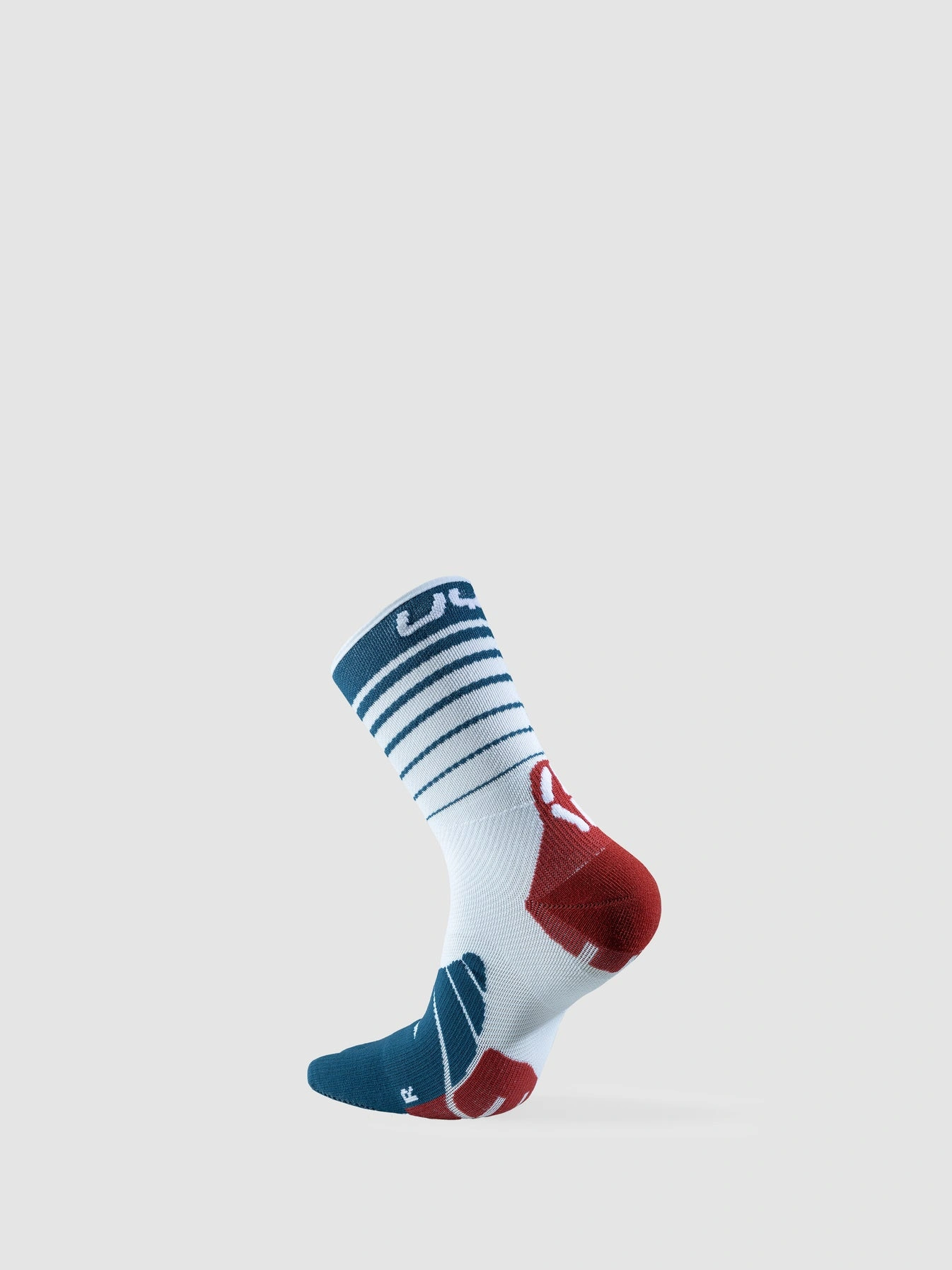 UYN Herren Laufsocken Runner's Five S100318W632 - Weiß/Blau Poseidon/Rot UYN Herren Laufsocken Runner's Five S100318W632 - Weiß/Blau Poseidon/Rot
