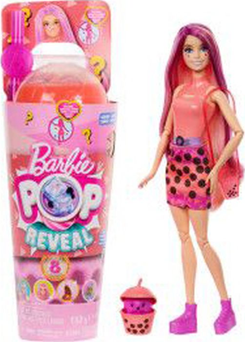 Barbie Pop Reveal Bubble Tea Puppe Mango Mochi Duft, Farbwechsel, Überraschungen & Haustier, HTJ22 Barbie, Pop, Reveal, Bubble, Tea, Puppe, Mango, Mochi, Duft, Farbwechsel, Überraschungen, &, Haustier, HTJ22