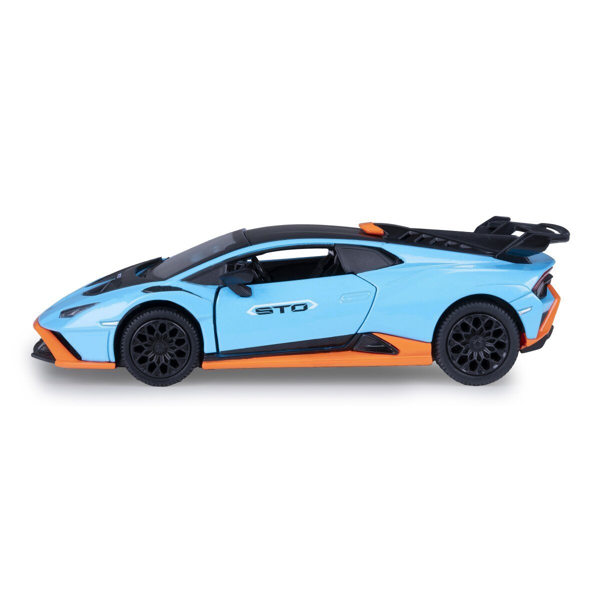 JAMARA Lamborghini Huracán STO Diecast 1:32 blau inkl. Knopfzellen ab 3 Jahren