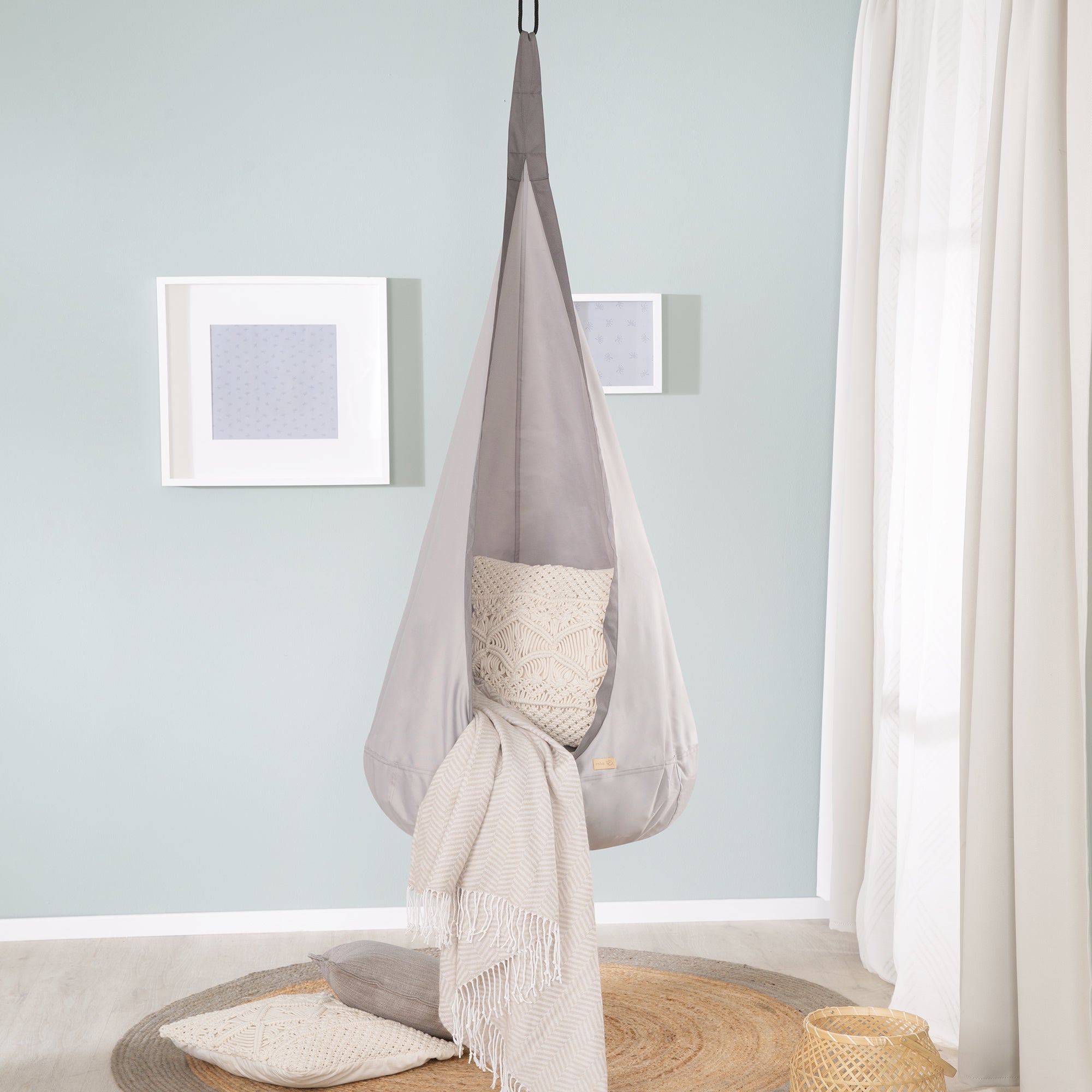 Roba 97218T Hängesack grau – Wippe & Hängesitze - Bild 2 Roba 97218T Hängesack grau – Wippe & Hängesitze - Produktbild 2