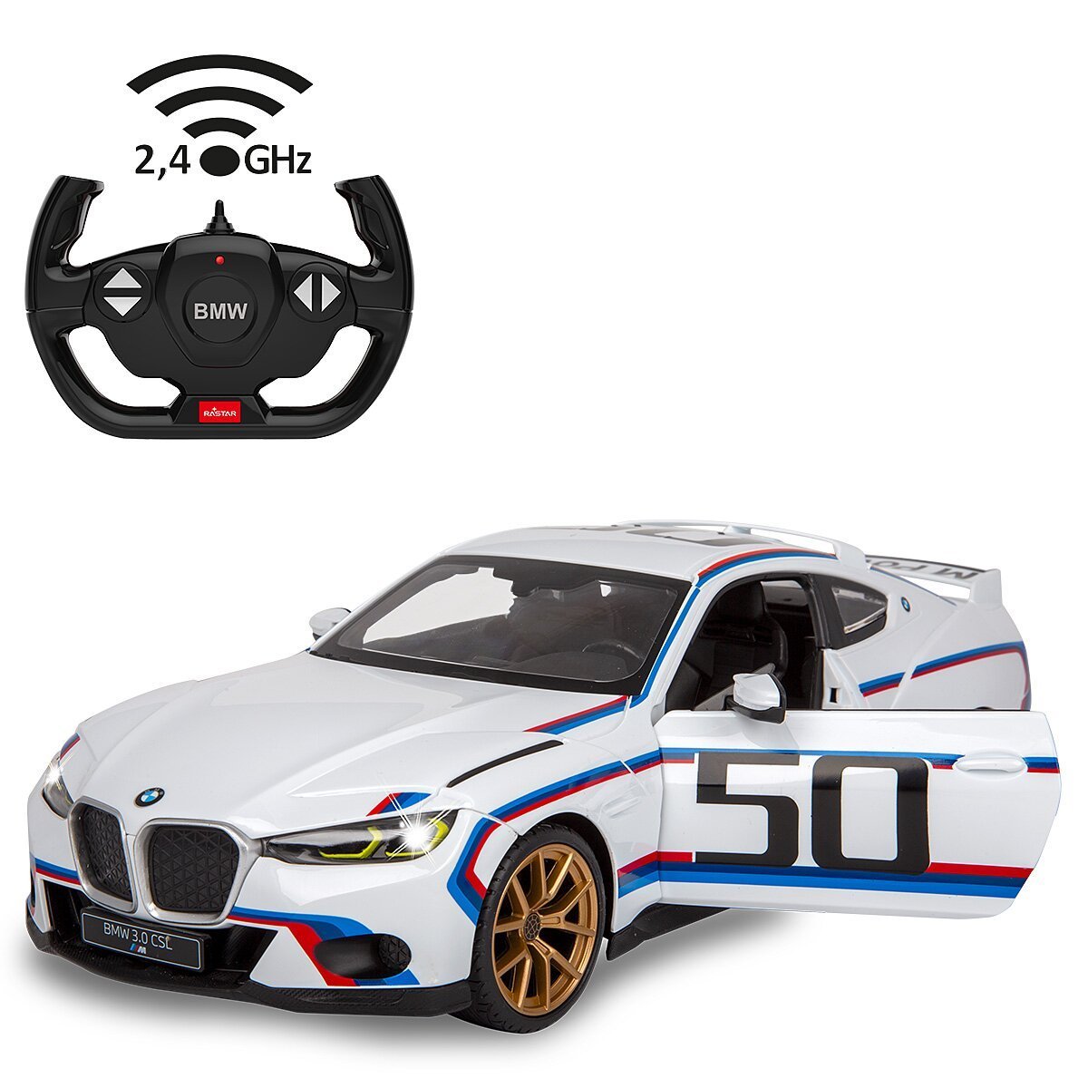 JAMARA BMW 3.0 CSL 1:14 weiß 2,4GHz Tür manuell ab 6 Jahren JAMARA BMW 3.0 CSL 1:14 weiß 2,4GHz Tür manuell ab 6 Jahren
