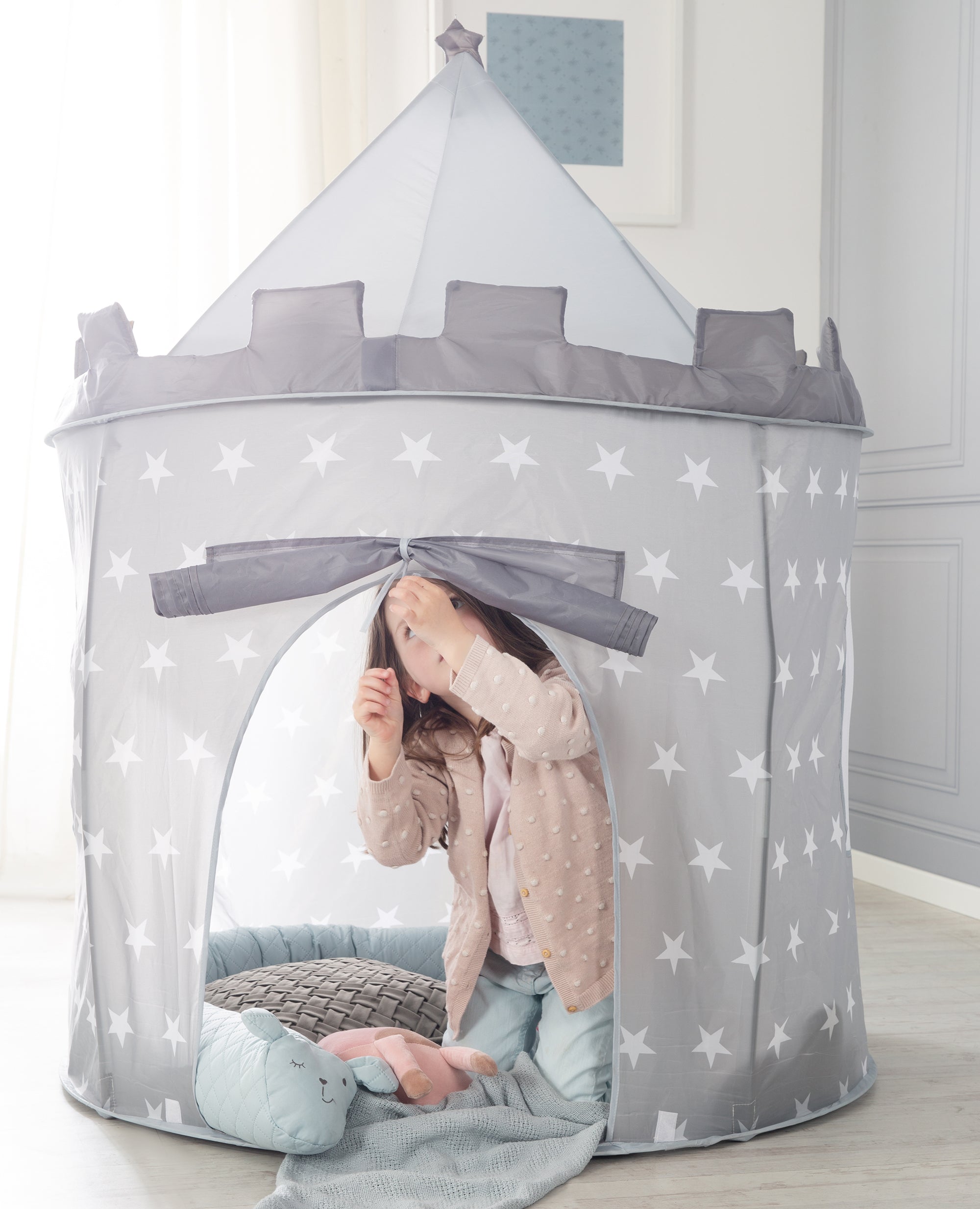 Roba 69002V190 Spielzelt Ritterburg Sterne Little Stars beige – Spielen & Spaß - Bild 5 Roba 69002V190 Spielzelt Ritterburg Sterne Little Stars beige – Spielen & Spaß - Produktbild 5