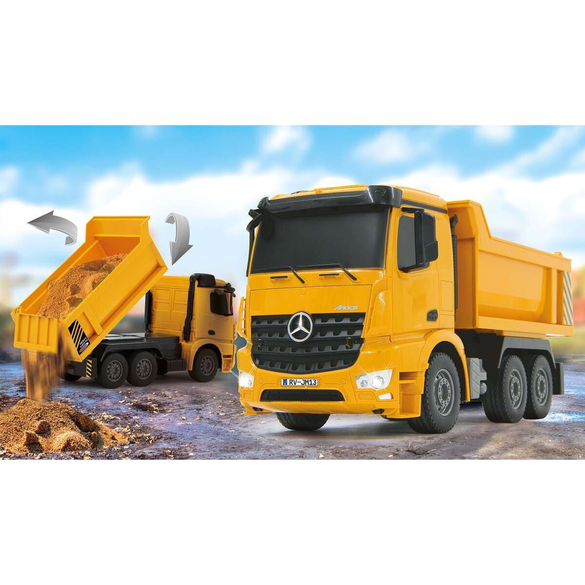 JAMARA Muldenkipper Mercedes-Benz Arocs 1:26 2,4GHz ab 6 Jahren JAMARA Muldenkipper Mercedes-Benz Arocs 1:26 2,4GHz ab 6 Jahren