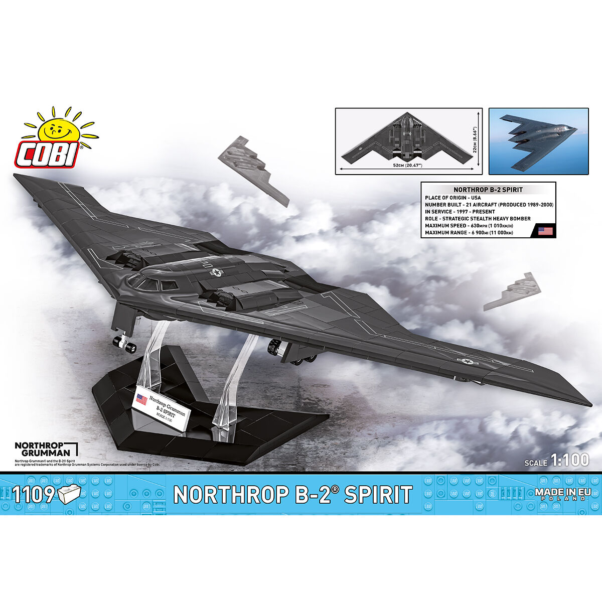 COBI 5916 - Northrop Grumman B2spiritt Maßstab 1:100 - Bild 4 COBI 5916 - Northrop Grumman B2spiritt Maßstab 1:100 - Bild 4