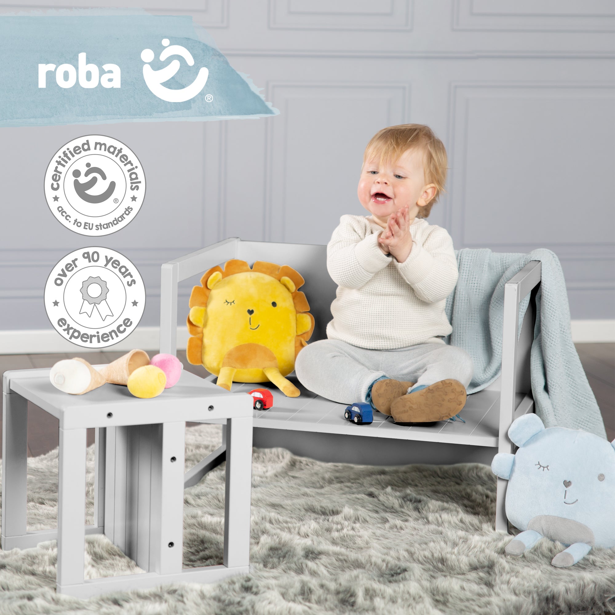 Roba 3031GA Sitzhocker grau – Spielmöbel - Bild 6 Roba 3031GA Sitzhocker grau – Spielmöbel - Produktbild 6