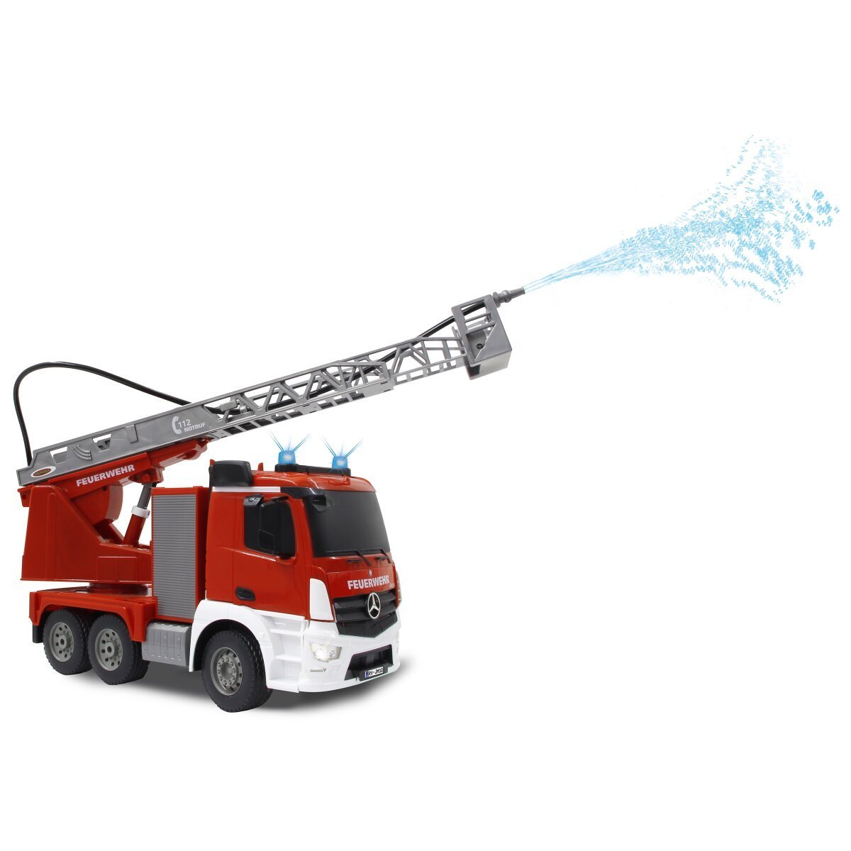 JAMARA Feuerwehr Drehleiter Mercedes-Benz Antos 1:20 2,4GHz mit Spritzfunktion ab 6 Jahren