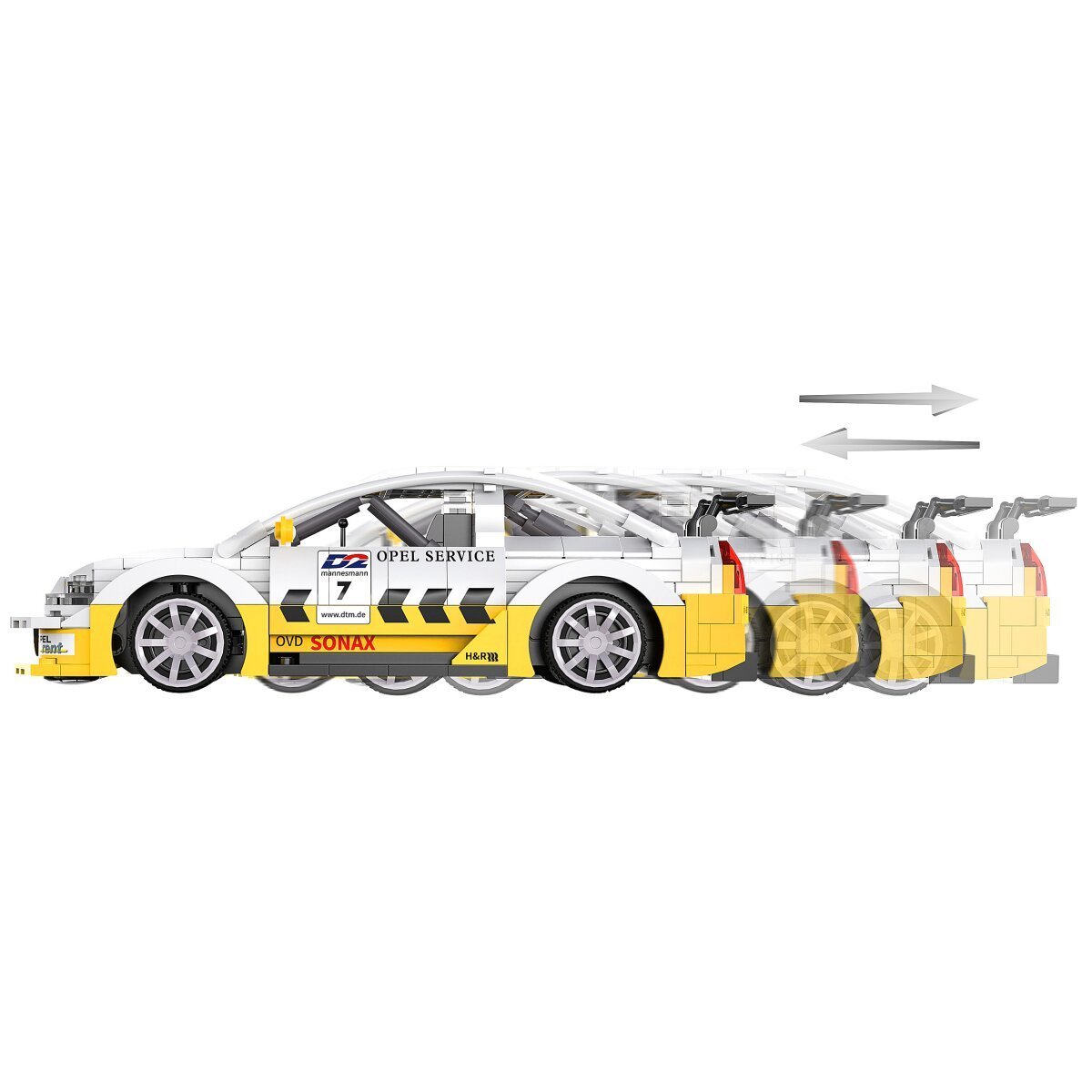 JAMARA CaDA Opel Astra V8 Coupe 1:20 weiß 2,4GHz Bricks ab 6 Jahren