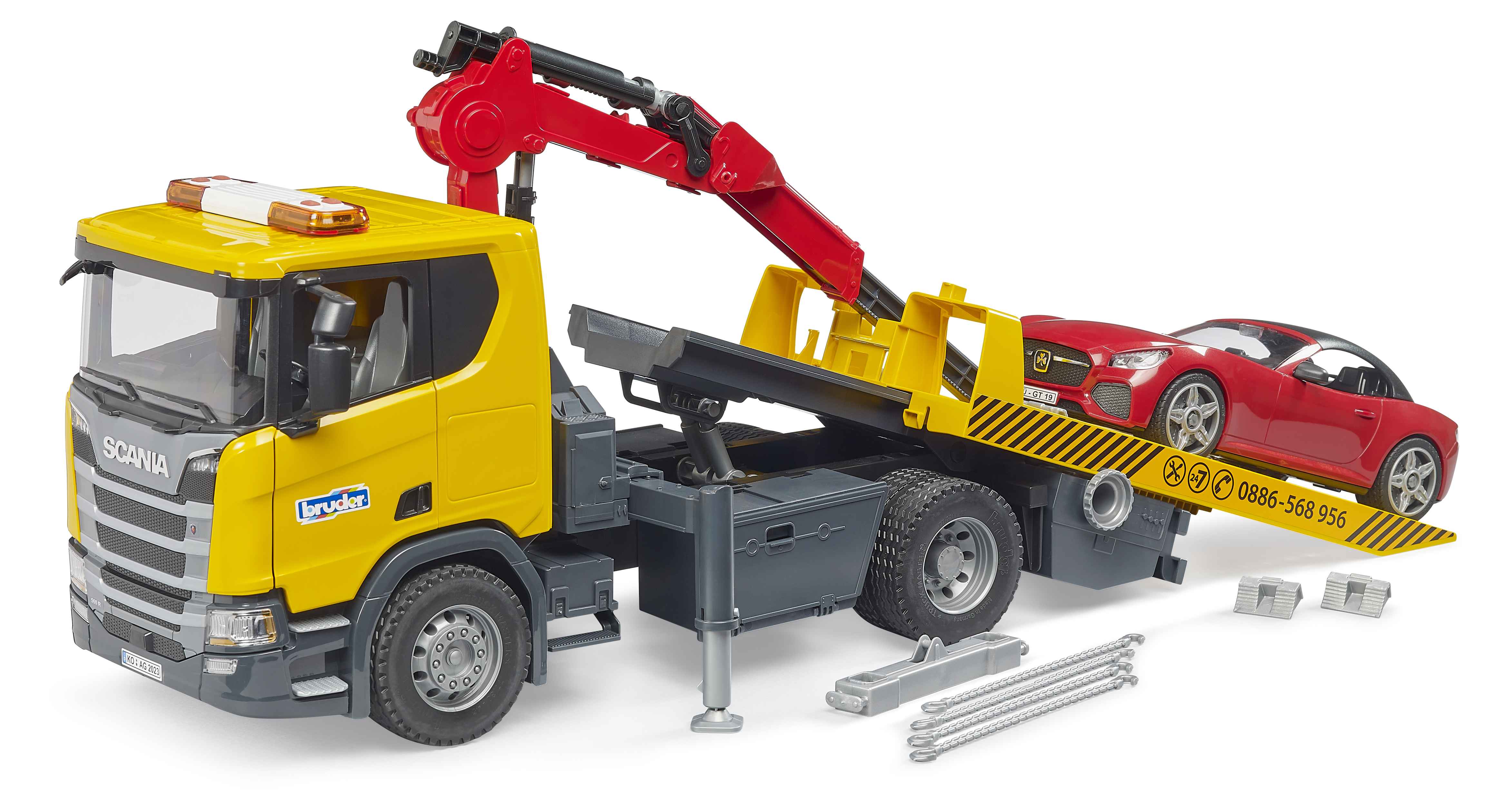 BRUDER 03552 - Scania Super 560R Abschlepp-LKW mit Light & Sound Modul und BRUDER Roadster - Bild 5