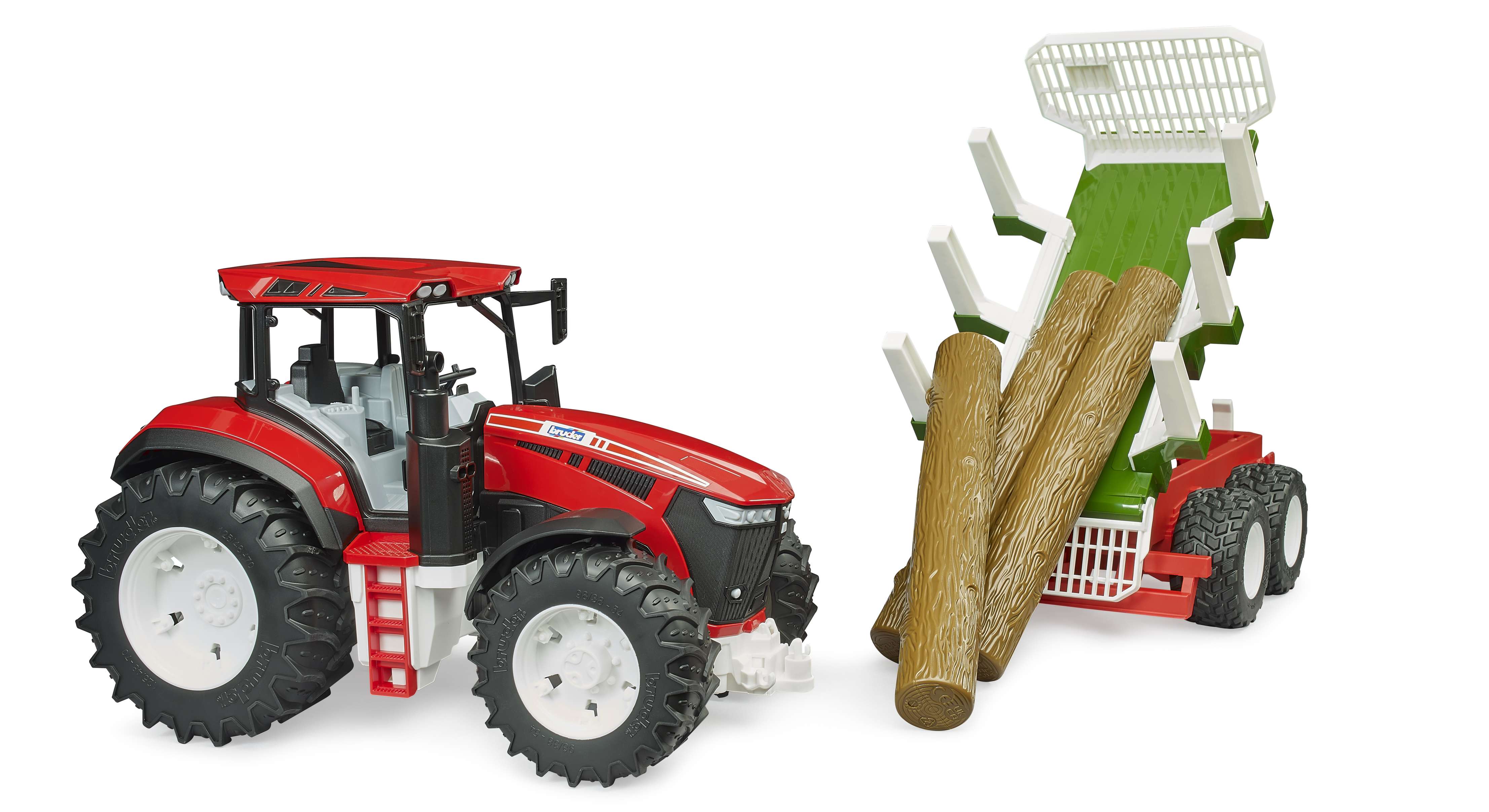 BRUDER 03453 - Roadmax Traktor mit Rückeanhänger und 3 Baumstämmen - Bild 2 BRUDER 03453 - Roadmax Traktor mit Rückeanhänger und 3 Baumstämmen - Bild 2