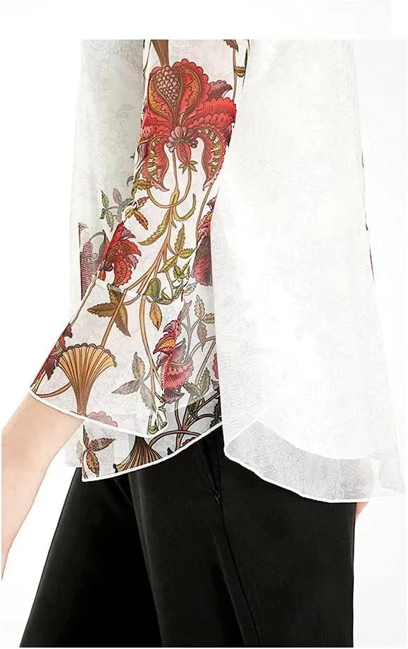 Desigual Damen Bluse „Sheila“ - Weiß mit Blumen 21SWTKDD1000 GR. XL Desigual Damen Bluse „Sheila“ - Weiß mit Blumen 21SWTKDD1000 GR. XL