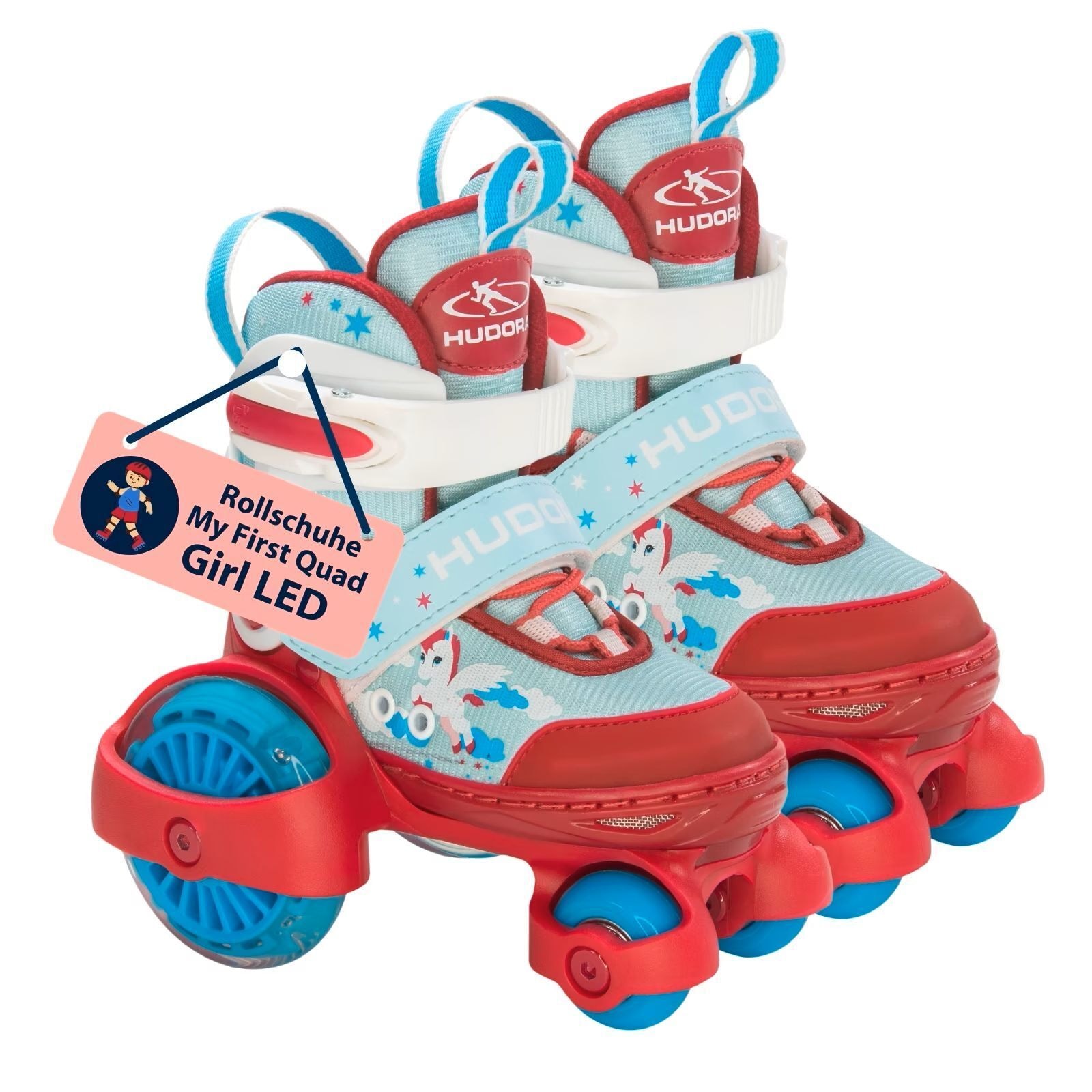 HUDORA Rollschuh My First Quad LED, Girl, Gr. 26-29 - HUDORA 22051 Produktfoto - Hudora - HUDORA Rollschuh My First Quad LED, Girl, Gr. 26-29 - Modell HUDORA 22051
