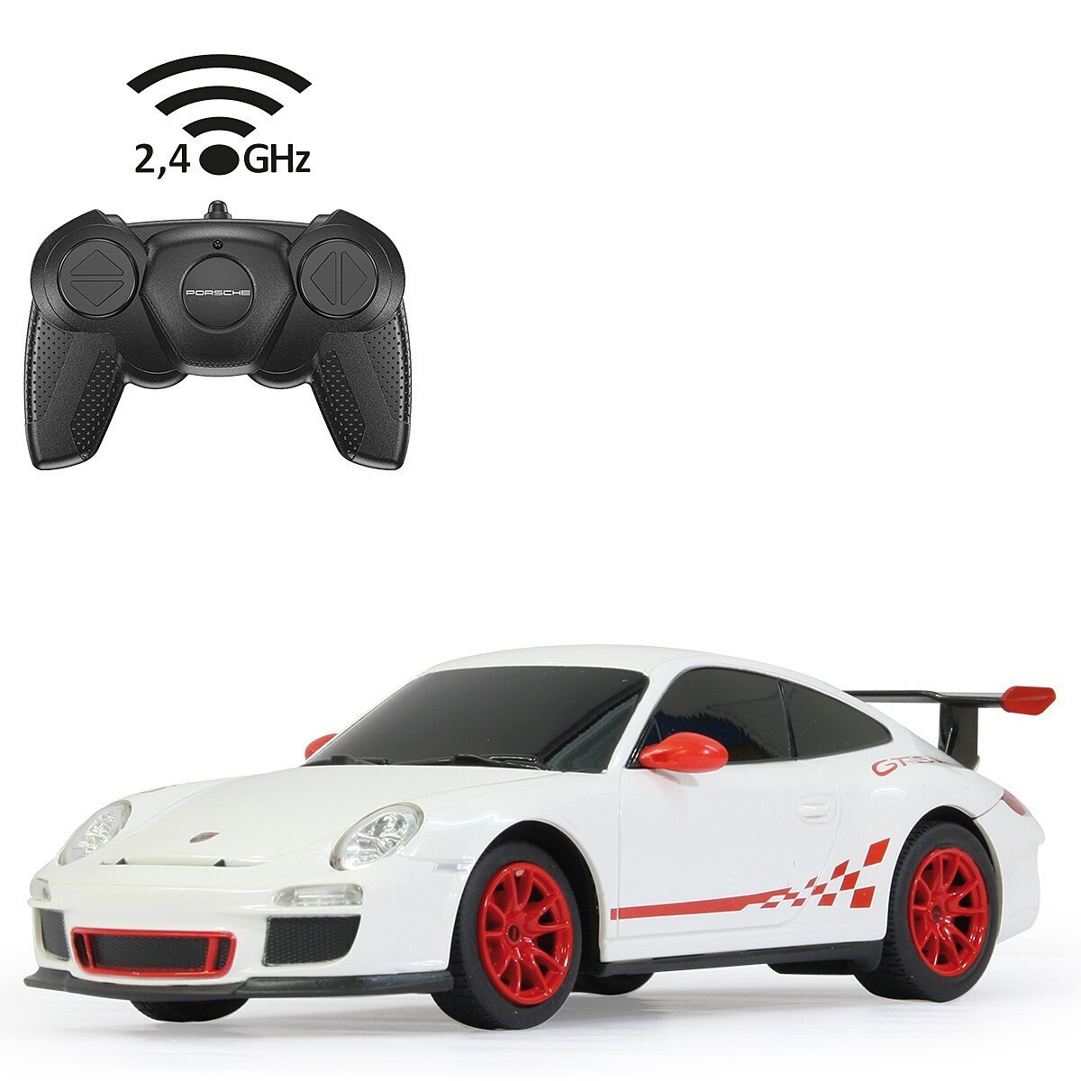 JAMARA Porsche GT3 RS 1:24 weiss 2,4GHz ab 6 Jahren