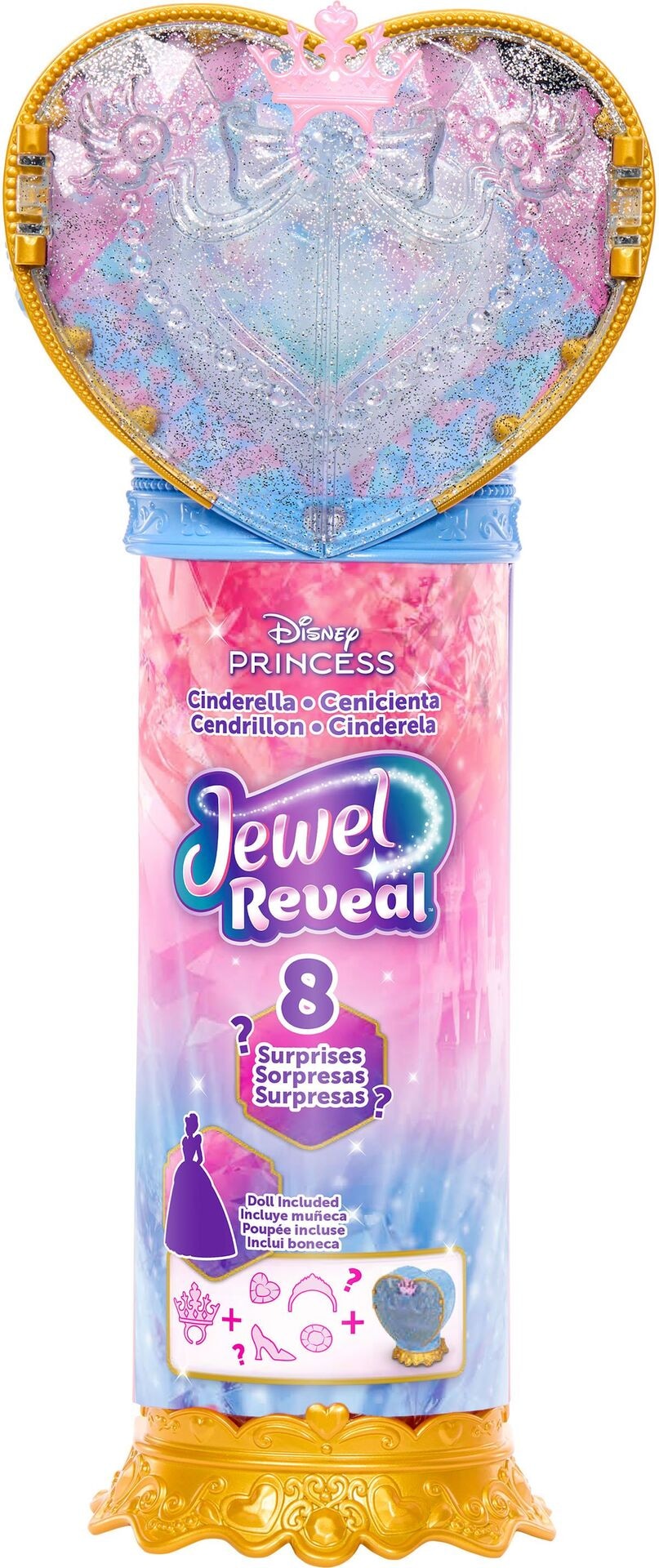 Disney Prinzessin Juwel Reveal Cinderella Puppe - Mattel - MATTEL JHL50 Puppe - Mattel - Disney Prinzessin Juwel Reveal Cinderella Puppe - Modell MATTEL JHL50