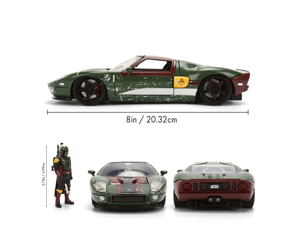 Jada Star Wars Boba Fett 2005 Ford GT 1:24