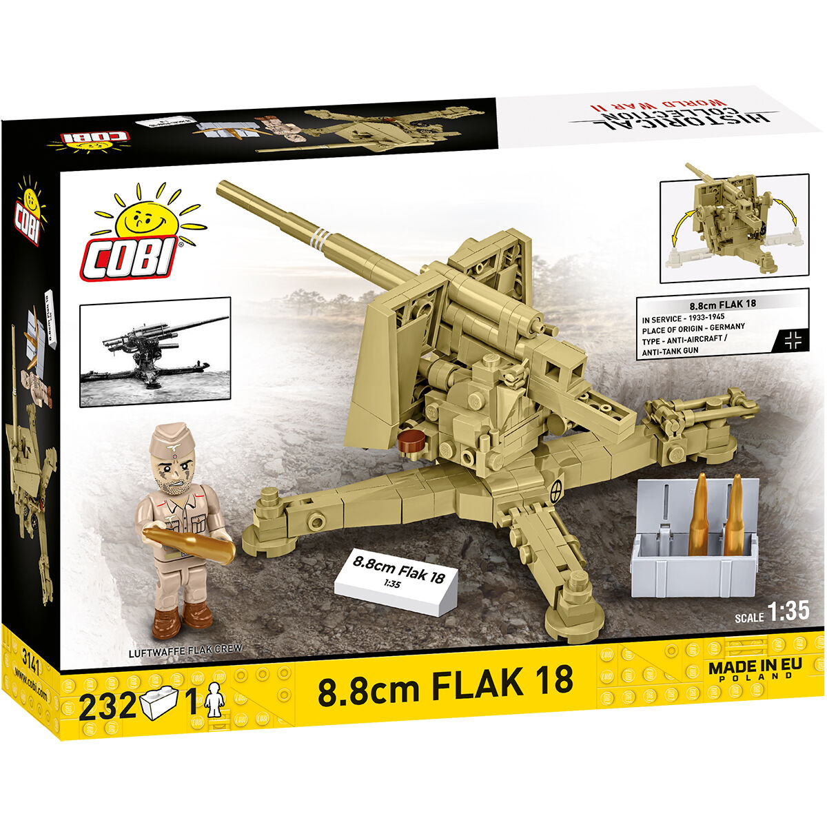 COBI 3141 - 8.8 CM FLAK 18 - Bild 2 COBI 3141 - 8.8 CM FLAK 18 - Bild 2