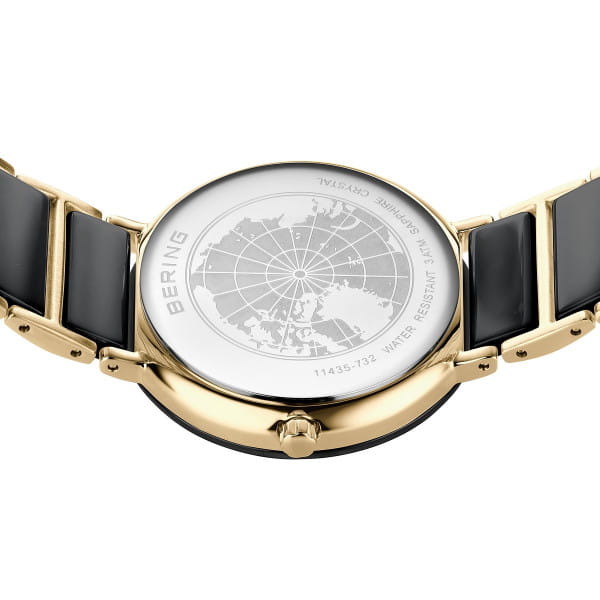 Bering 11435-732-GWP Damen Uhren Set, Armband+uhr Bk/Go