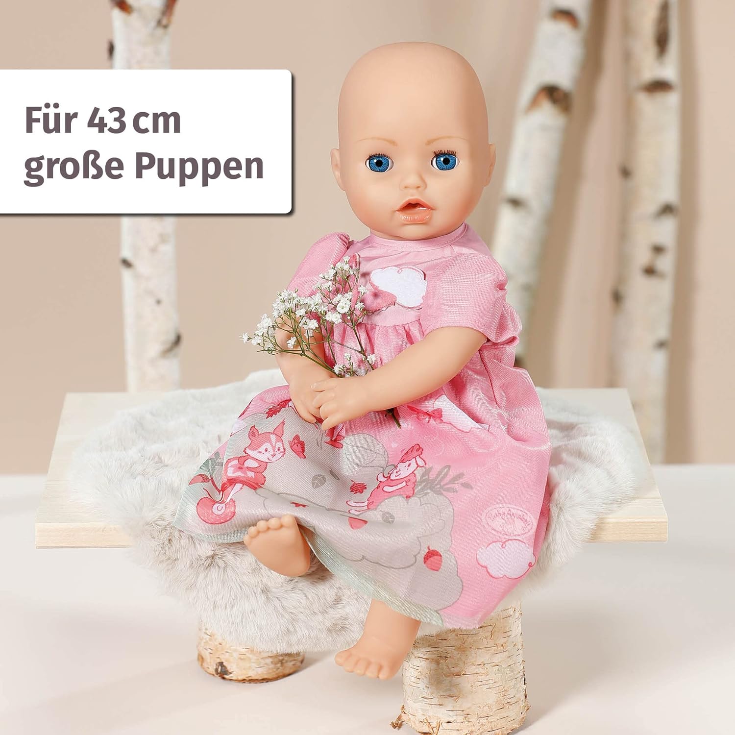 Baby Annabell Kleid rosa Eichhörnchen