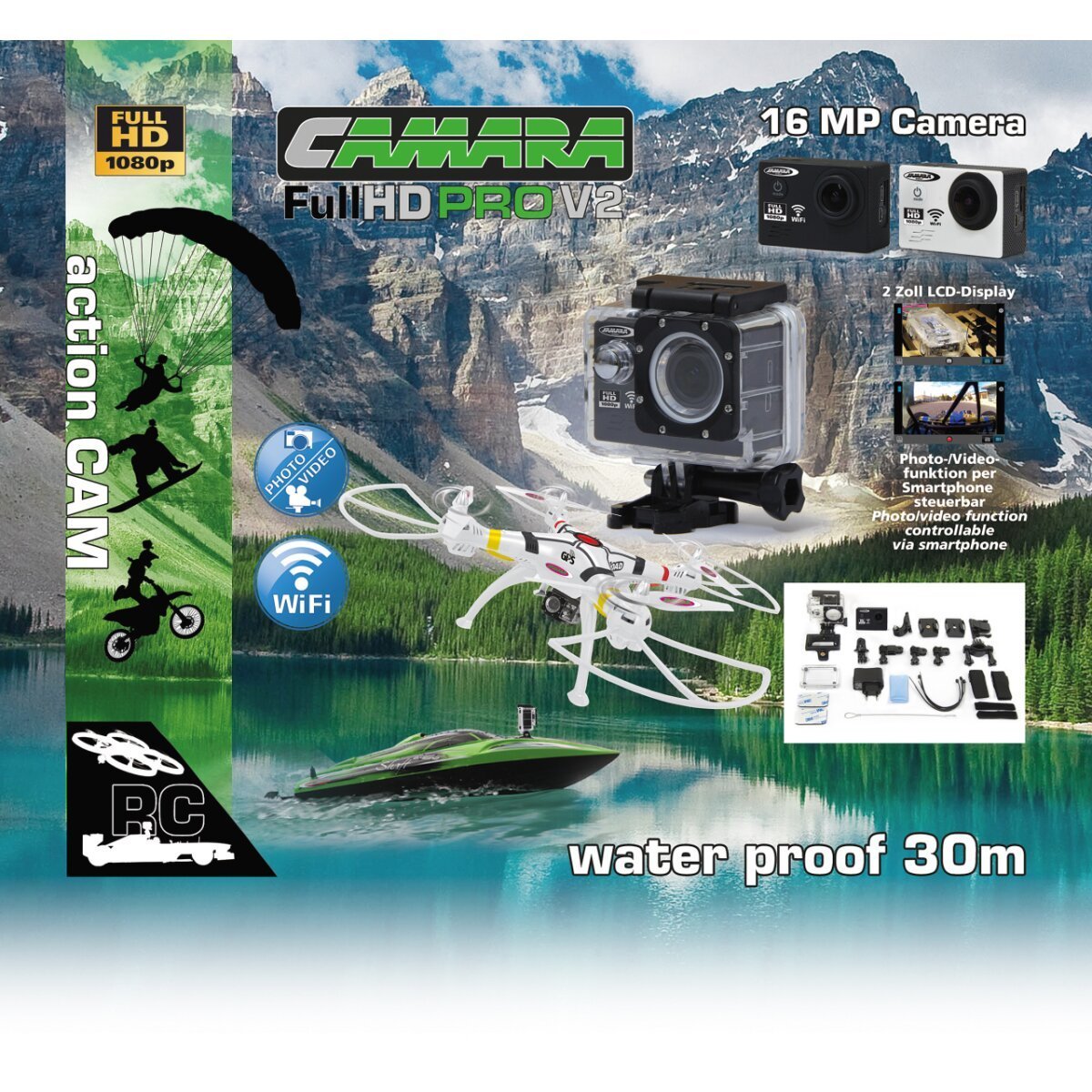 JAMARA Camara Full HD Pro Wifi V2 weiss JAMARA Camara Full HD Pro Wifi V2 weiss
