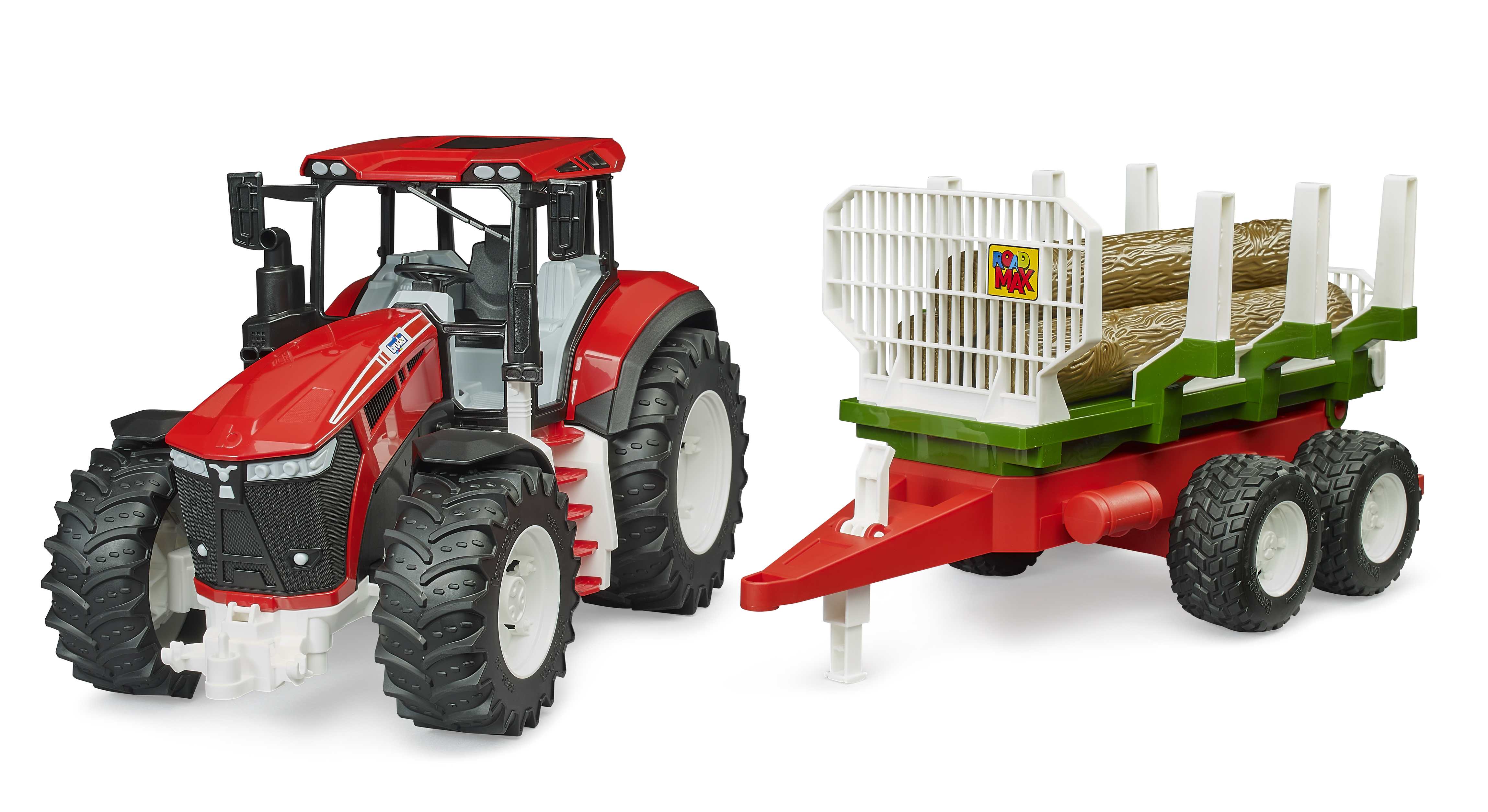 BRUDER 03453 - Roadmax Traktor mit Rückeanhänger und 3 Baumstämmen - Bild 3 BRUDER 03453 - Roadmax Traktor mit Rückeanhänger und 3 Baumstämmen - Bild 3