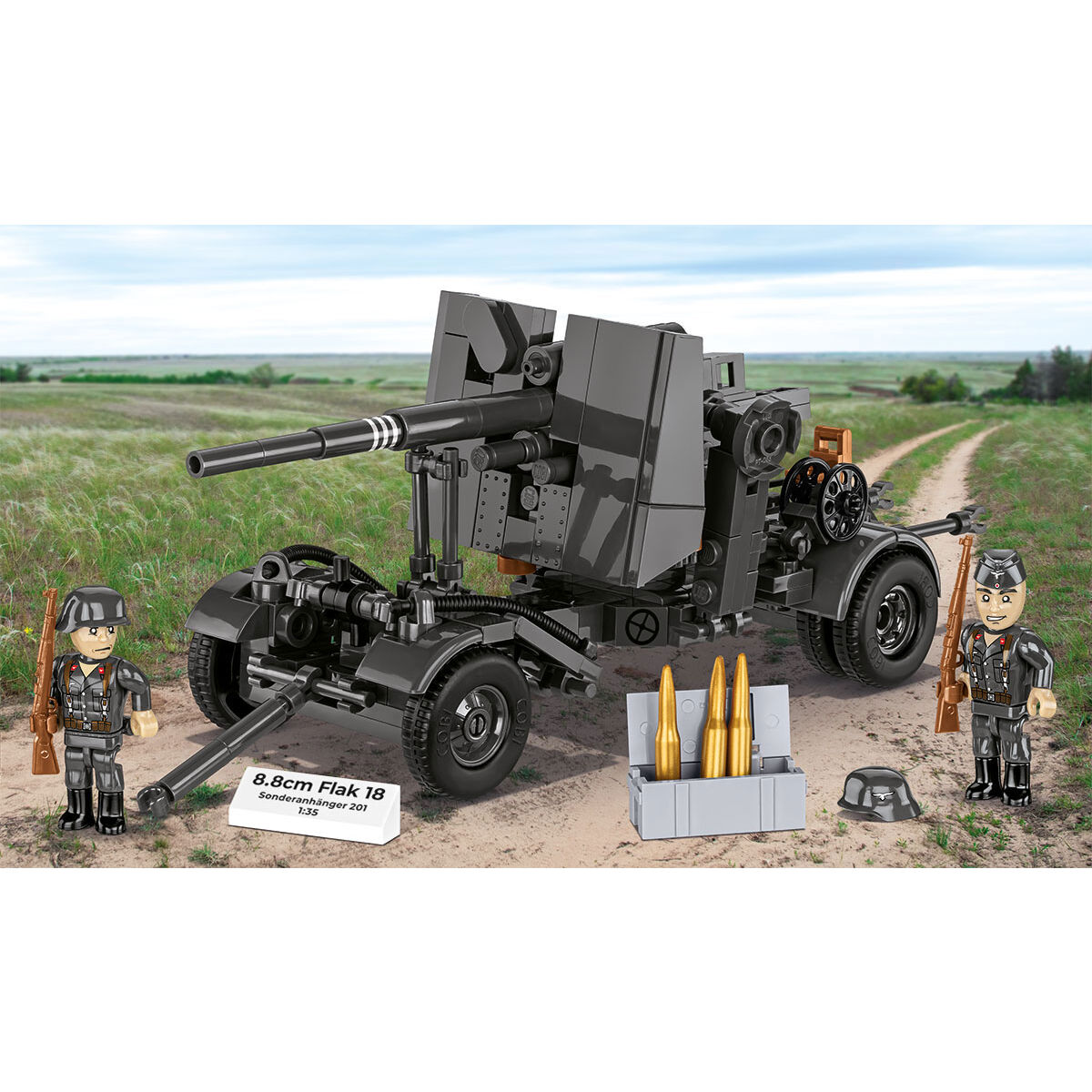 COBI 3140 - 8.8 CM FLAK 18 MIT Lafette - Bild 6 COBI 3140 - 8.8 CM FLAK 18 MIT Lafette - Bild 6