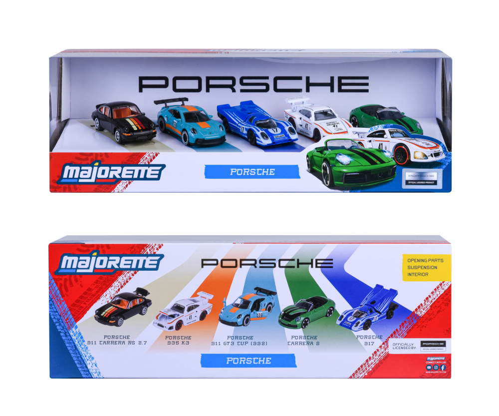 Majorette Porsche 5 Pieces Giftpack