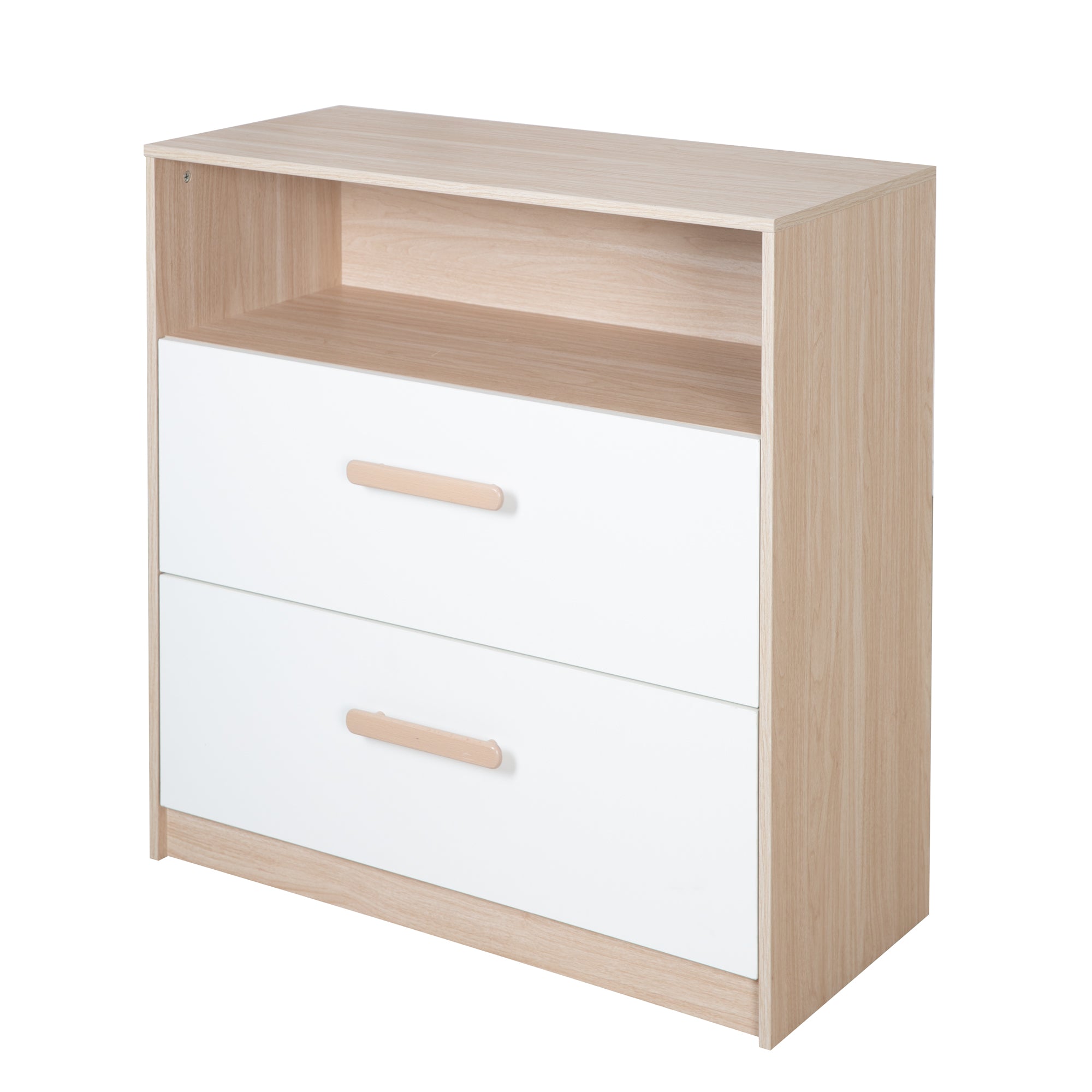 Roba 1711867 Wickelkommode Cabane Weiß und Natur – Wickelkommode schmal - Produktbild 5