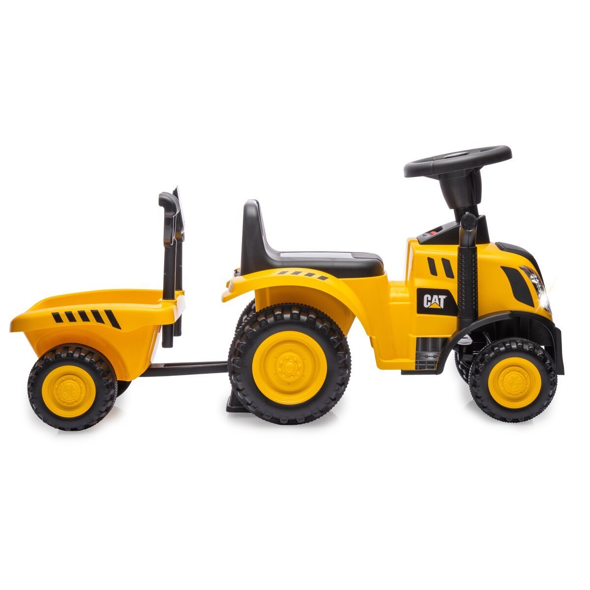 JAMARA Rutscher Caterpillar Traktor mit Anhänger gelb 2in1 ab 12 Monaten