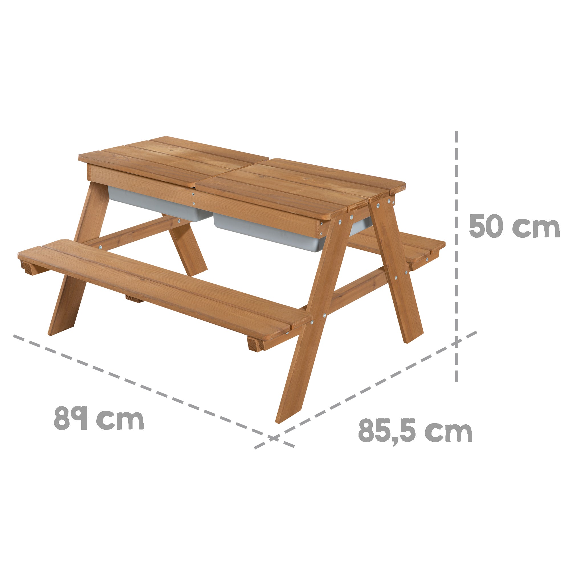 Roba 456002TEV190 Kindersitzgarnitur & Matschtisch teakholz farben – Outdoor + - Produktbild 4