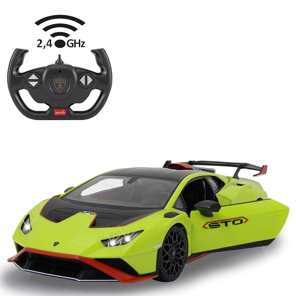 JAMARA Lamborghini Huracán STO 1:14 grün 2,4GHz Tür manuell ab 6 Jahren JAMARA Lamborghini Huracán STO 1:14 grün 2,4GHz Tür manuell ab 6 Jahren