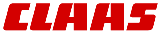 Claas Logo – grünes Balken-Symbol mit rotem Schriftzug „CLAAS“