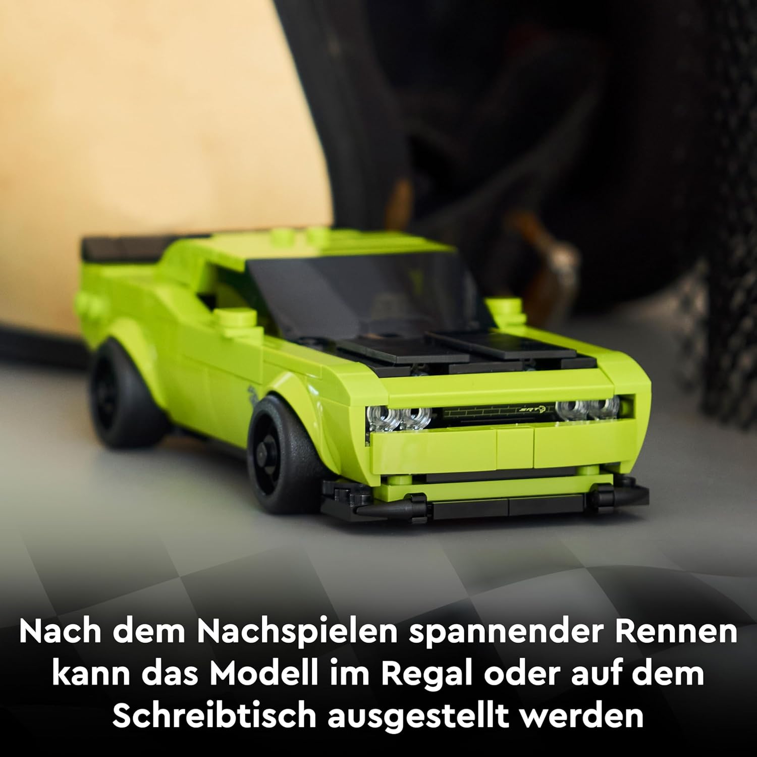 LEGO 77237 Speed Champions Dodge Challenger SRT Hellcat Sportwagen-Bauset LEGO Speed Champions 77237 Dodge Challenger SRT Hellcat gelbes Muscle-Car mit Rennfahrer-Minifigur