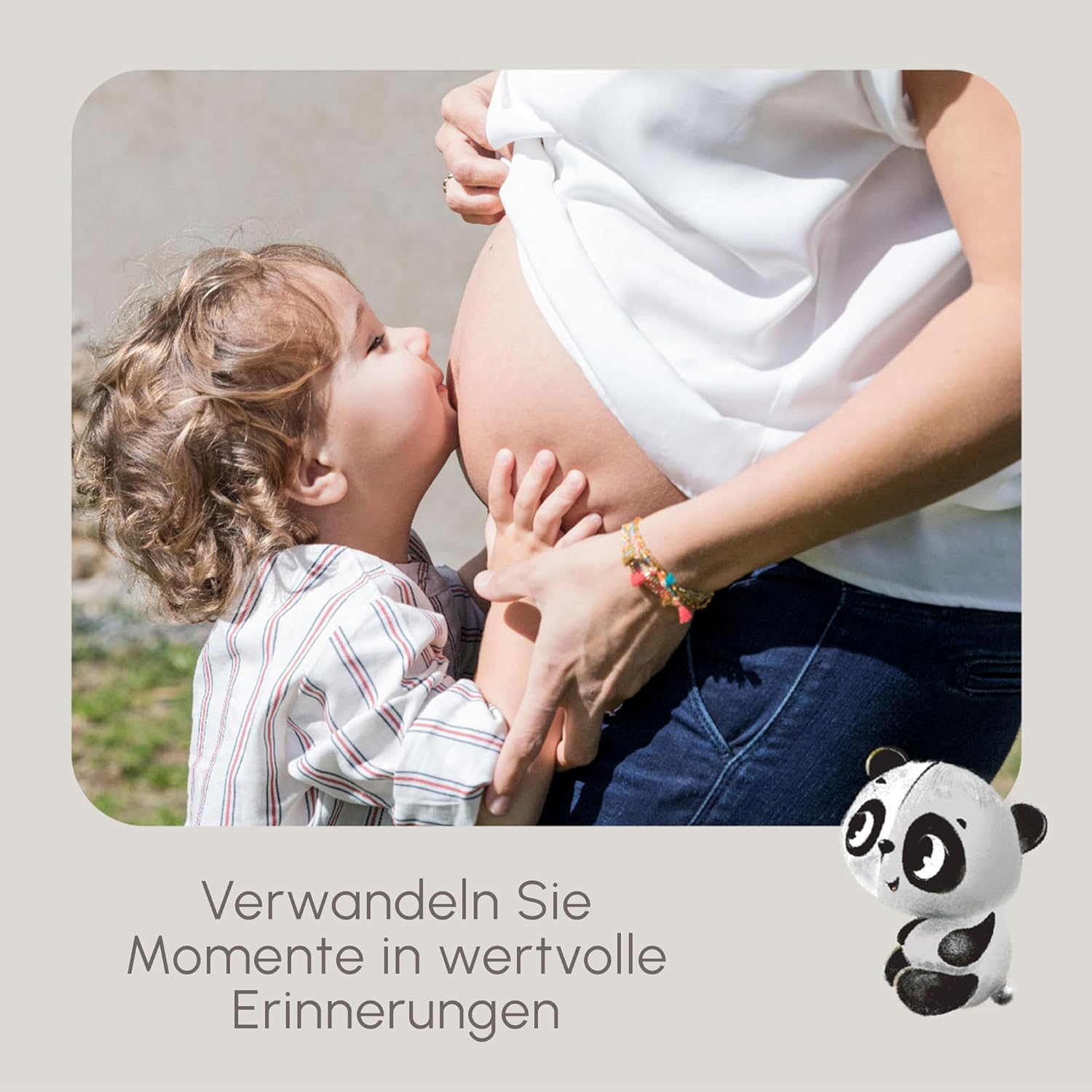 Tiny Love Doppelter Bilderrahmen - Baby Hand- und Fußabdruck-Set - Holzrahmen, Ton, All-in-One Photographie, Person, Portrait, Küssen, Romantisch