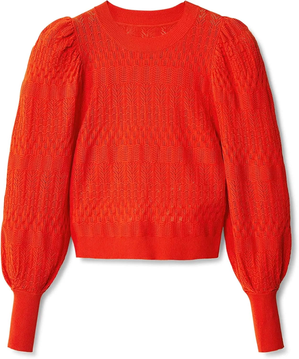Desigual Damen Pullover - Oranger Strickpullover mit Strukturmuster 22WWJFAG7002 GR. L Desigual Damen Pullover - Oranger Strickpullover mit Strukturmuster 22WWJFAG7002 GR. L