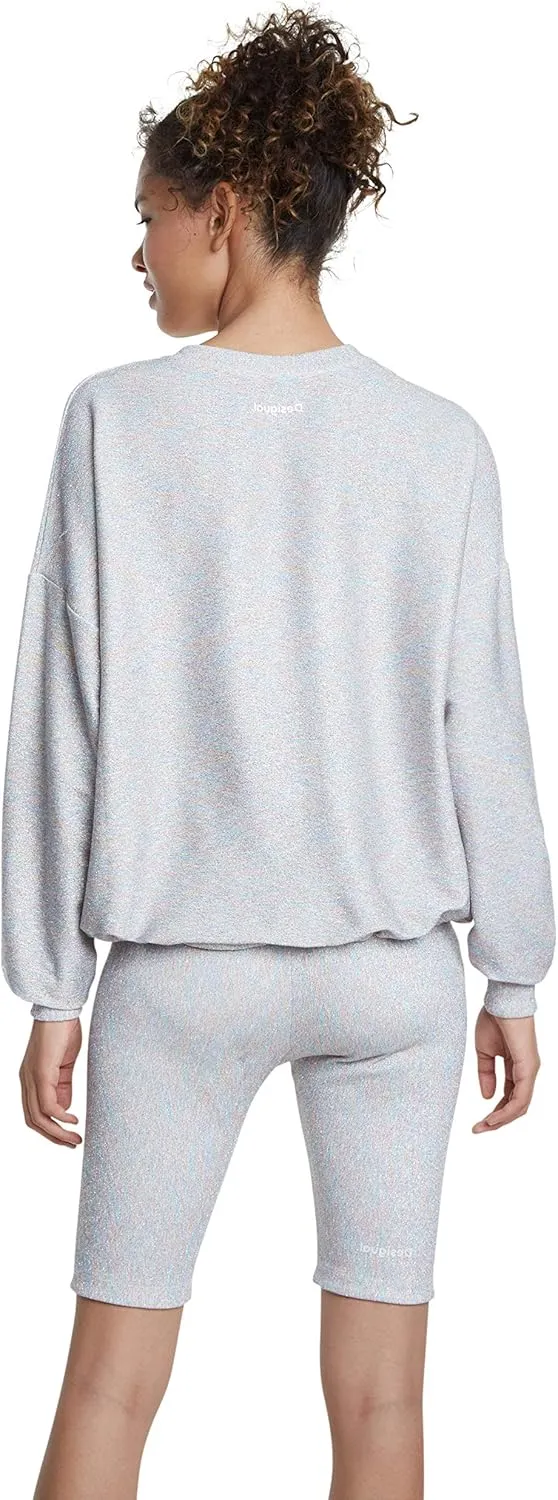 Desigual Damen Pullover „Sweat Lurex“ - Weiß 20SOSK12 GR. L Desigual Damen Pullover „Sweat Lurex“ - Weiß 20SOSK12 GR. L