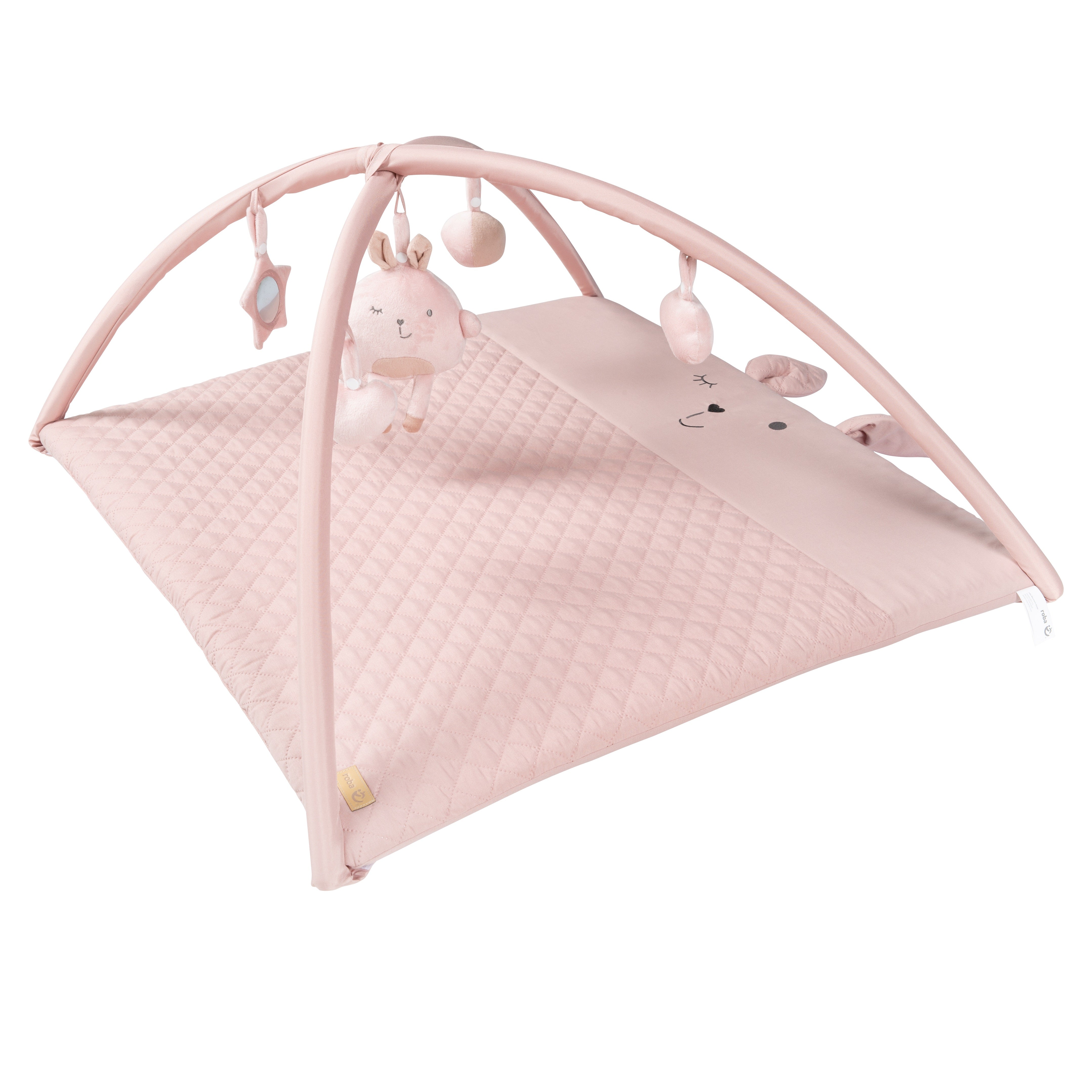 Roba 307075V229 Krabbeldecke mit Spielbogen rosa – Krabbeldecken - rosa - Krabbeldecken - Produktbild 1