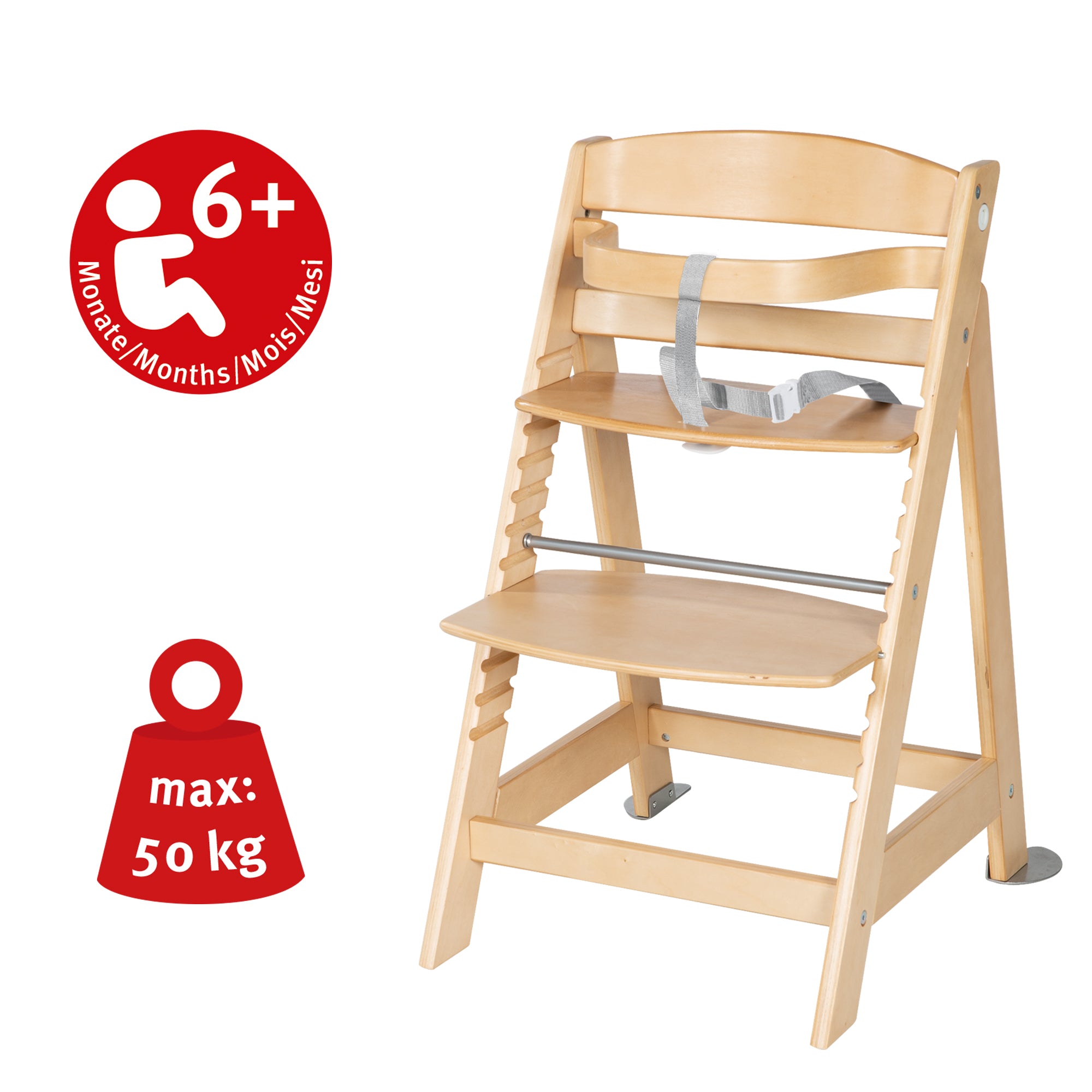Roba 75063NAV230 Treppenhochstuhl, Set 2in1 grau natur lackiert - Bild 13 Roba 75063NAV230 Treppenhochstuhl, Set 2in1 grau natur lackiert - Produktbild 13