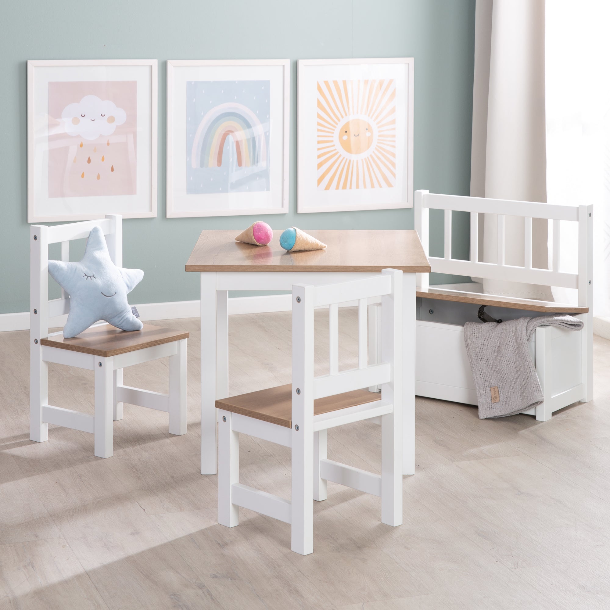 Roba 450040HWE Kindersitzgruppe weiß – Spielmöbel - Bild 8 Roba 450040HWE Kindersitzgruppe weiß – Spielmöbel - Produktbild 8