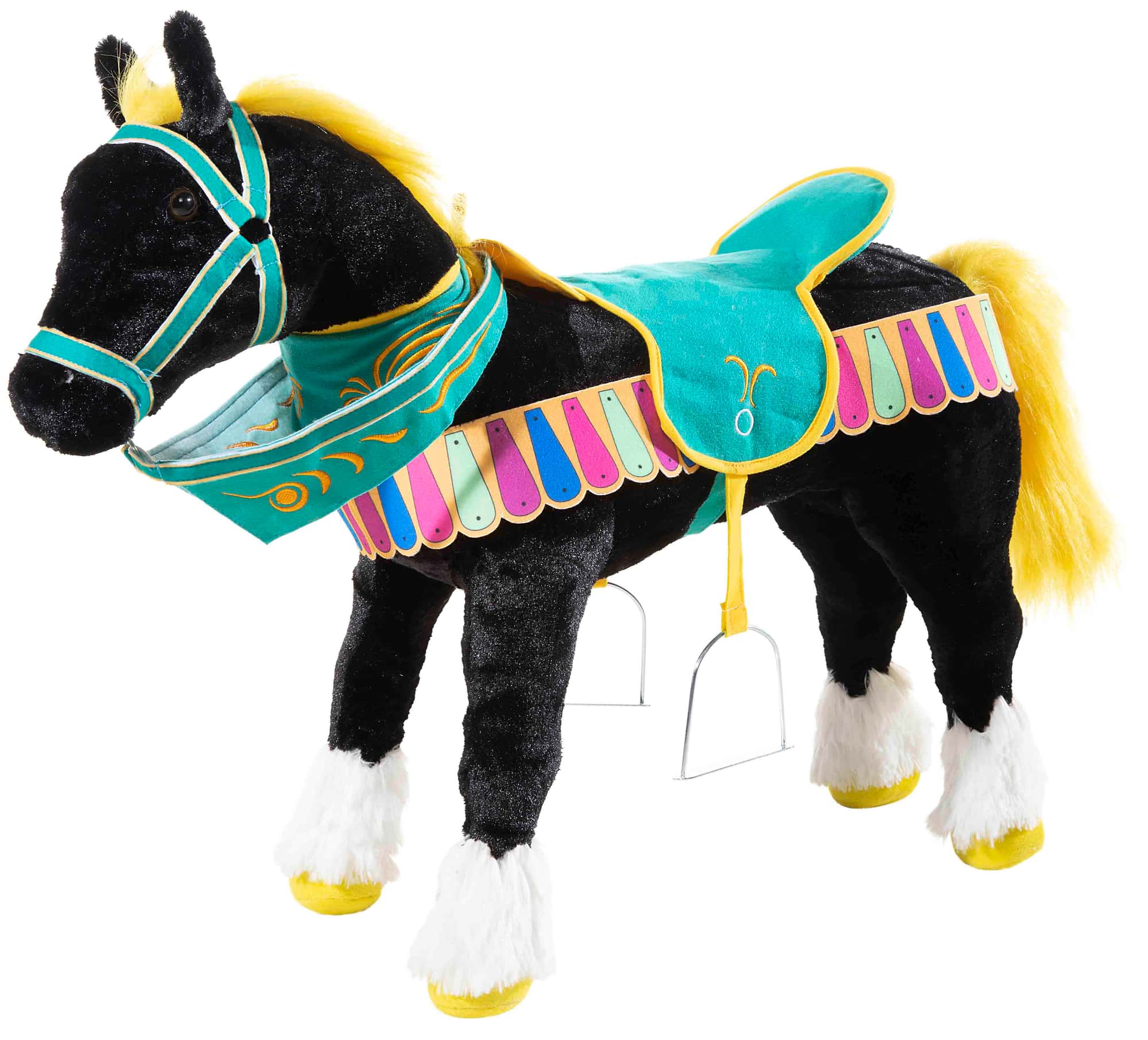 KARUSSELPFERD schwarz mit Sound