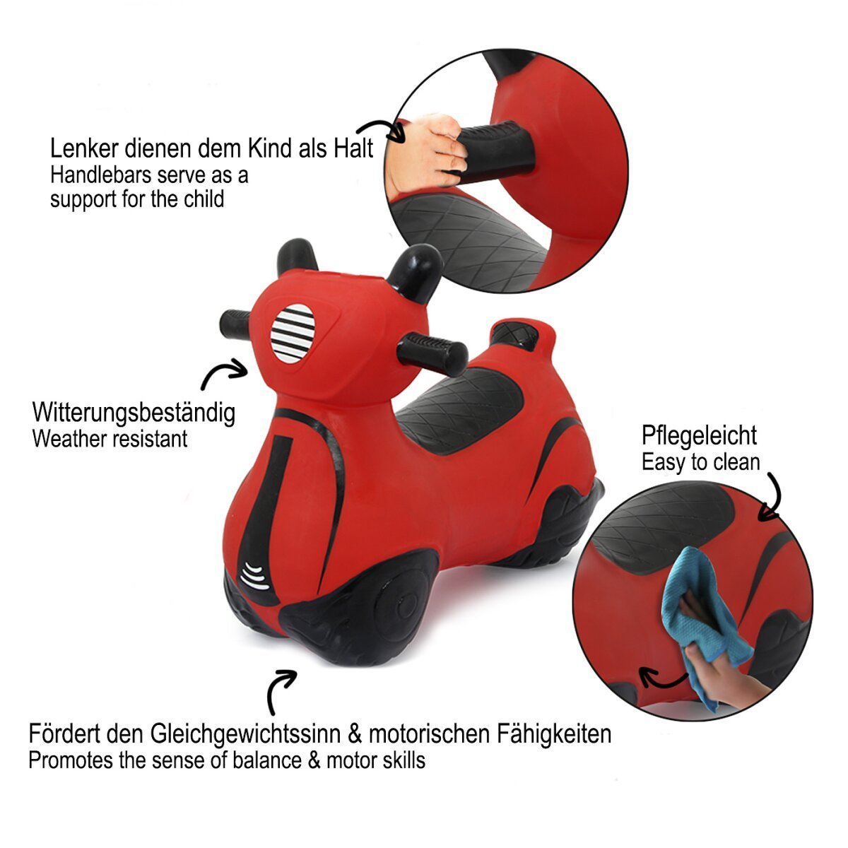 JAMARA Hüpfroller HoppyDoo rot mit Pumpe ab 12 Monaten JAMARA Hüpfroller HoppyDoo rot mit Pumpe ab 12 Monaten