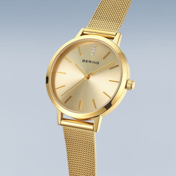 Bering 13434-333 Damenuhr, Milanaise, Gold