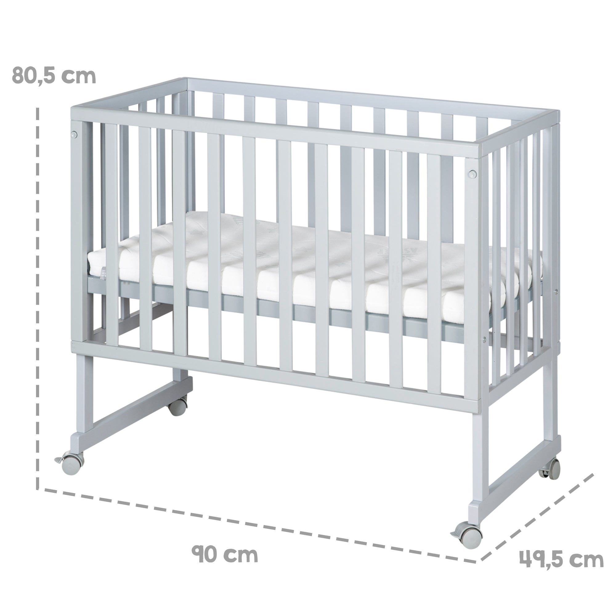 Roba 8961TP8V230 Stuben- Beistellbett 3in1, Barriere grau taupe – Stubenbetten - Bild 11 Roba 8961TP8V230 Stuben- Beistellbett 3in1, Barriere grau taupe – Stubenbetten - Produktbild 11