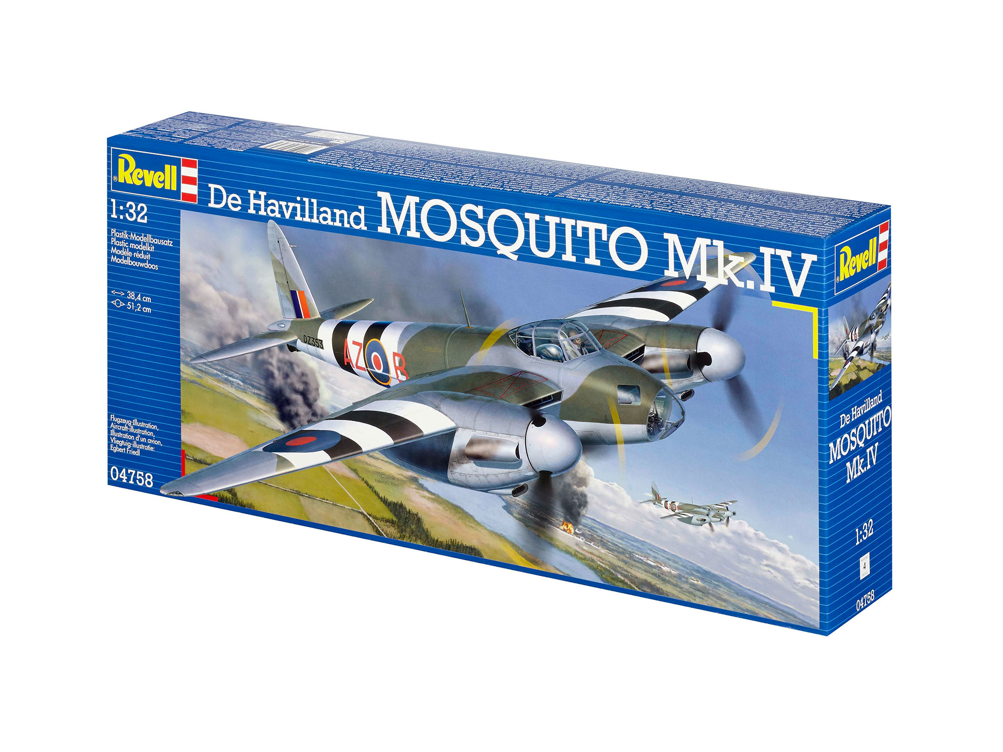 Revell 04758 De Havilland Mosquito Mk.IV Modellbausatz Flugzeug, Transport, Fahrzeug, Jet