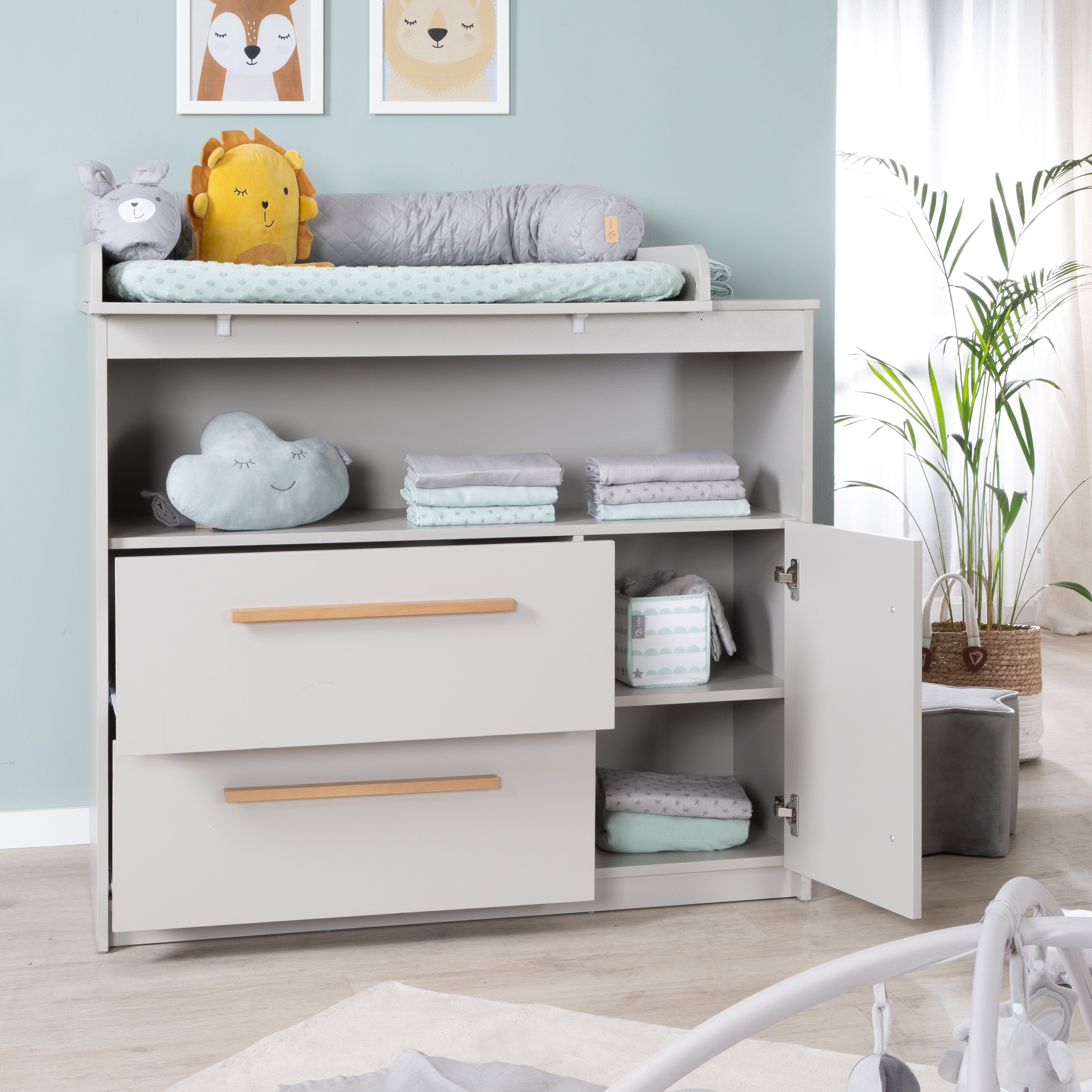 Roba 1731856 Wickelkommode breit Lea lichtgrau - Produktbild 9