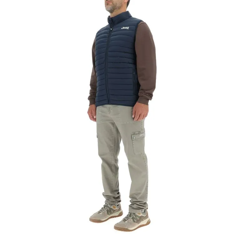 JEEP Herren Steppweste O103345BL - Blau mit Reißverschlusstaschen GR. XL JEEP Herren Steppweste O103345BL - Blau mit Reißverschlusstaschen GR. XL