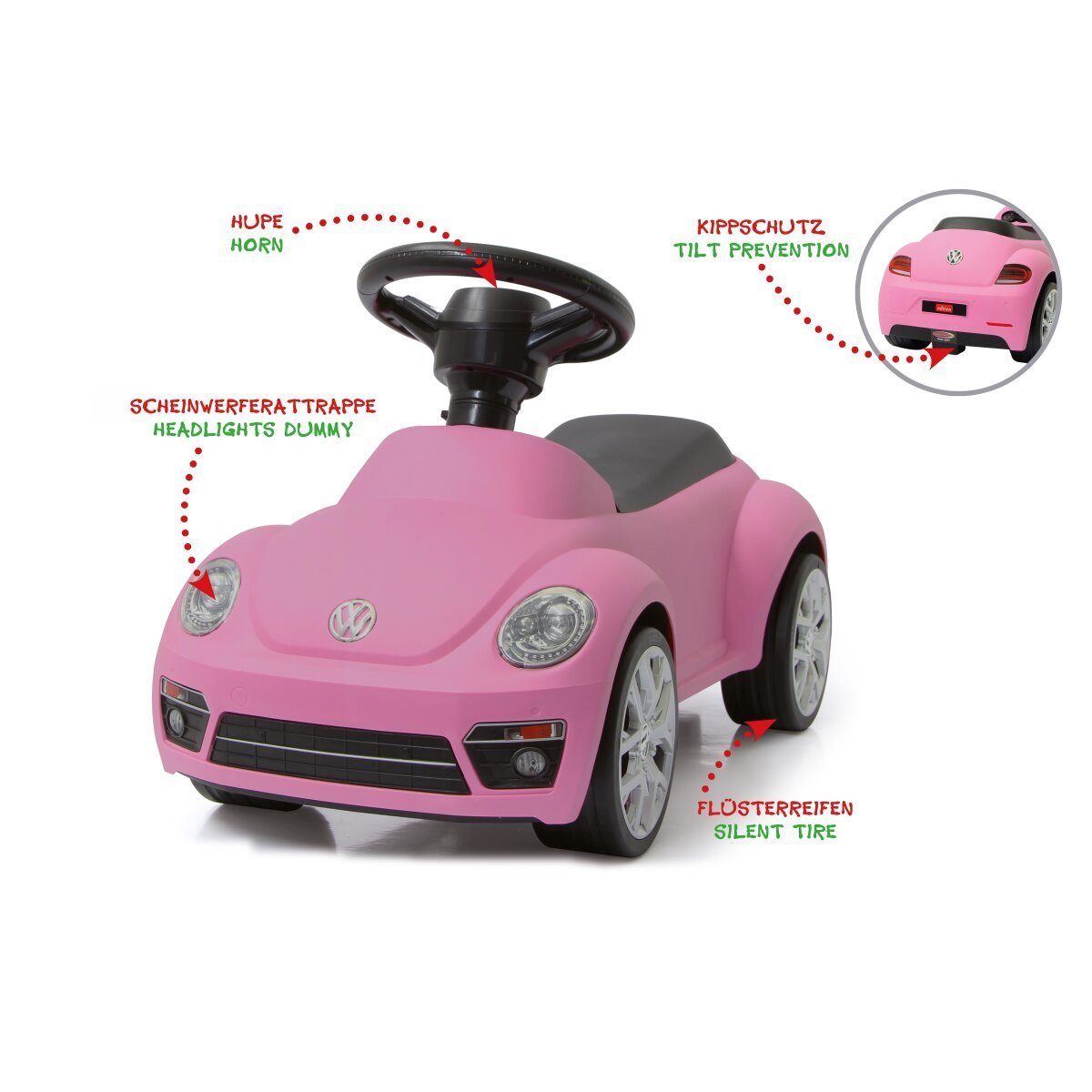 JAMARA Rutscher VW Beetle pink ab 18 Monaten