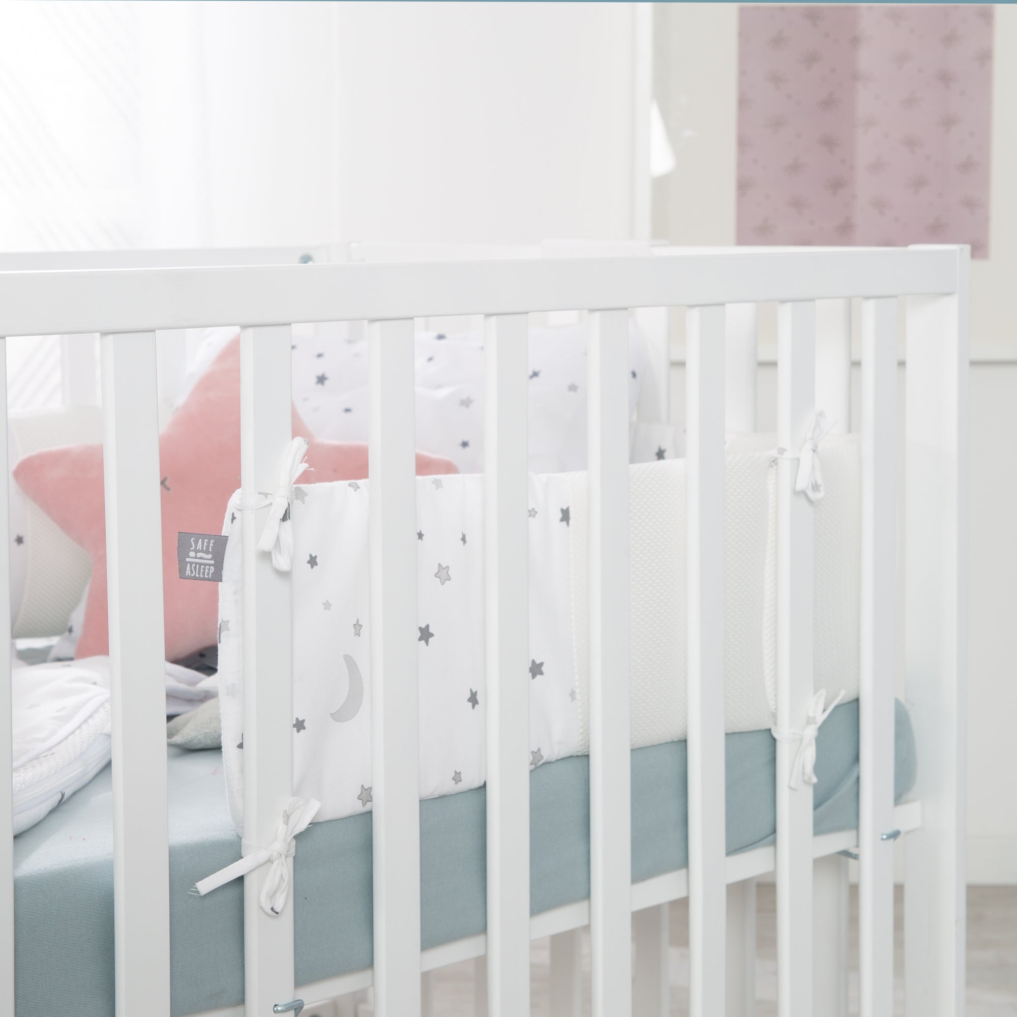 Roba 204087V235 Nestchen Easy Air Sternenzauber grau weiß – Bettenzubehör - Bild 2 Roba 204087V235 Nestchen Easy Air Sternenzauber grau weiß – Bettenzubehör - Produktbild 2