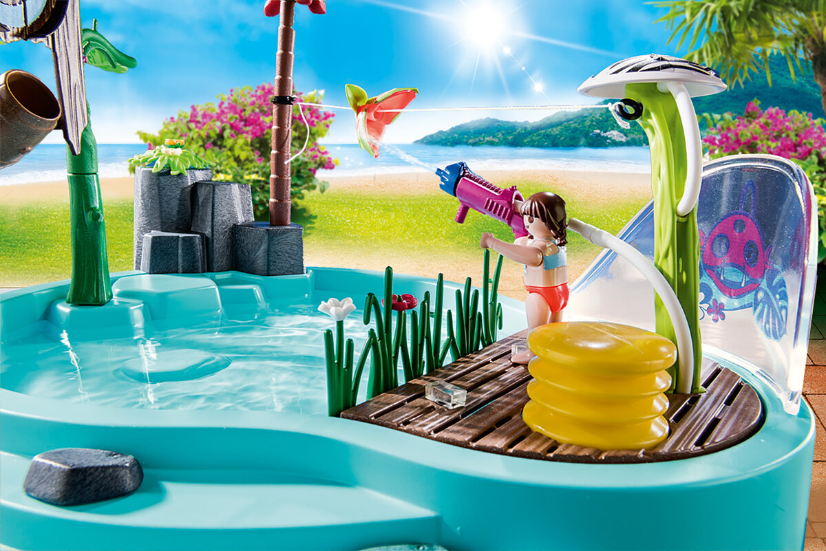 PLAYMOBIL 70610 Spaßbecken mit Wasserspritze Sommer, Im Freien, Person, Spielbereich, Wasser
