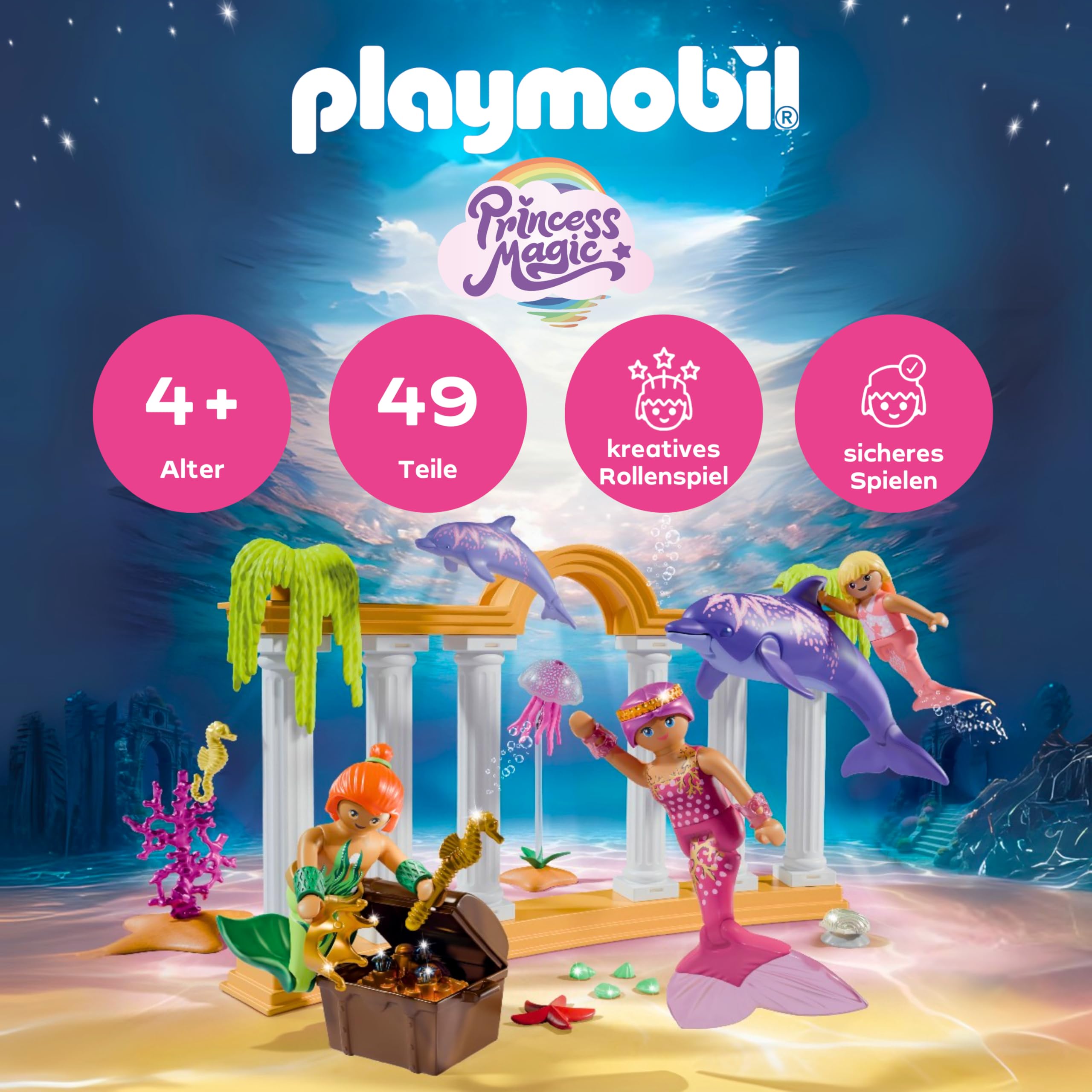 PLAYMOBIL 71861 Meerjungfrauen-Schatz mit Delfinen Magisches Unterwasser-Abenteuer