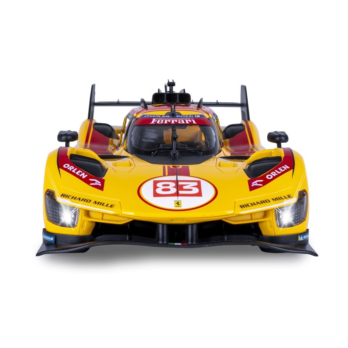 JAMARA Ferrari 499P-N83 1:14 gelb 2,4GHz Tür manuell ab 6 Jahren